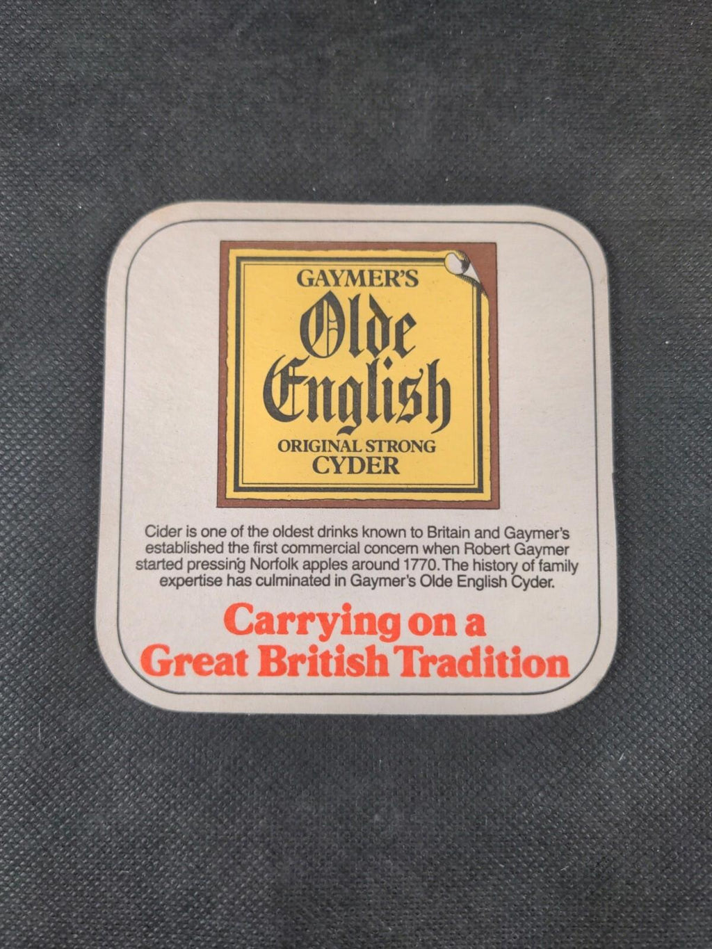 2 Vintage Beer Mats Olde English Cider - Retrorama UK