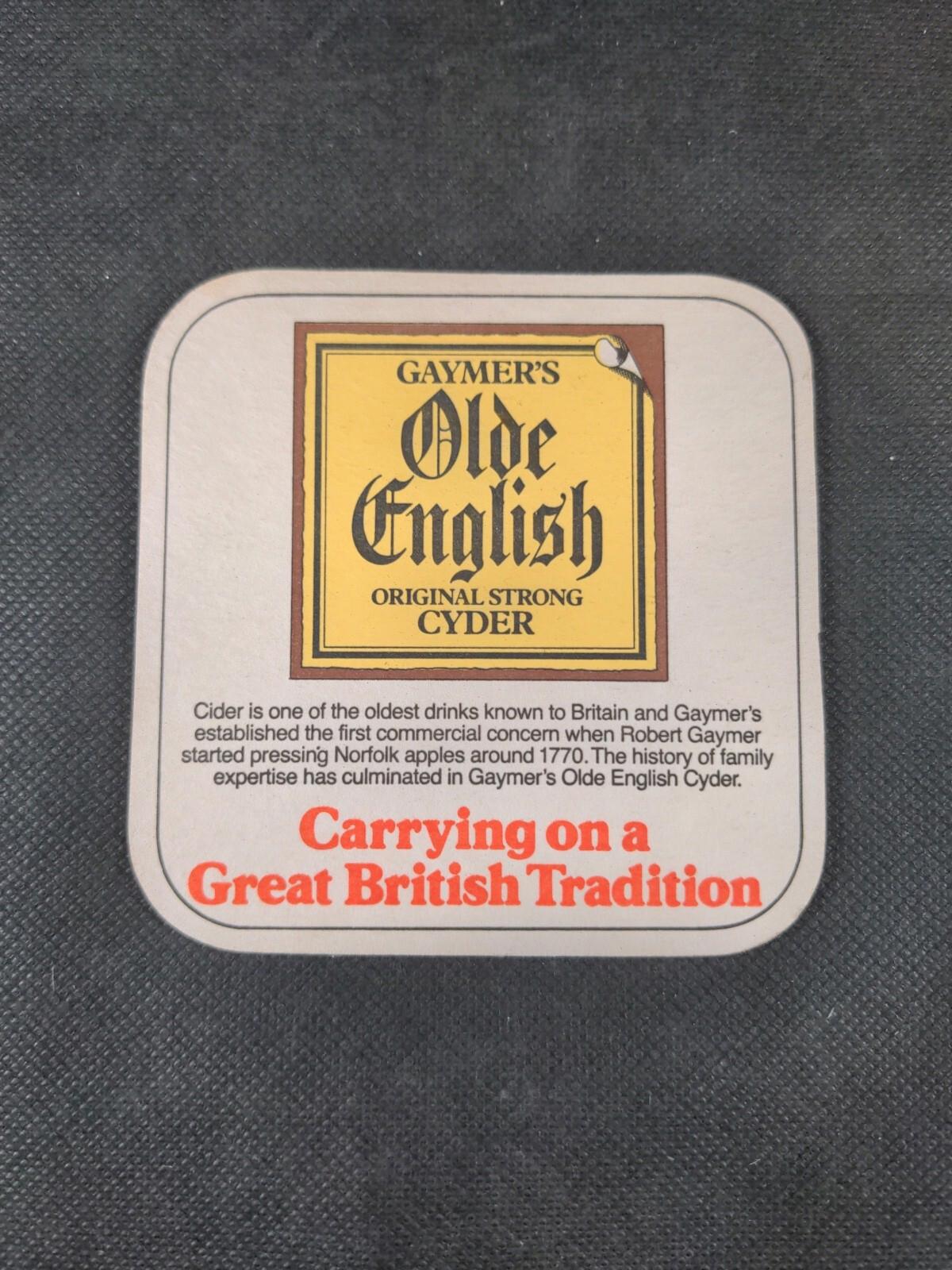 2 Vintage Beer Mats Olde English Cider - Retrorama UK