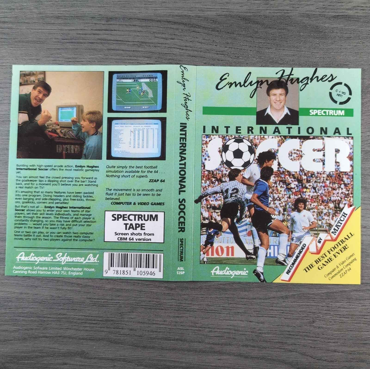 Emlyn Hughes International Soccer ZX Spectrum Game Tested & Working