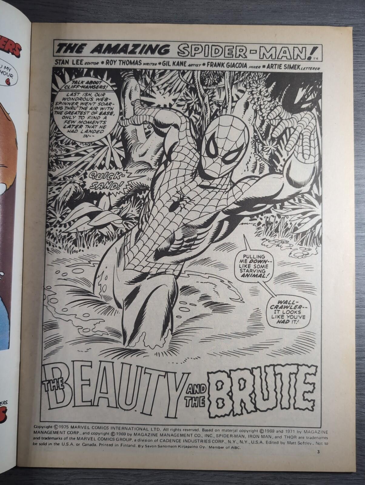 Spider-Man Comics Weekly No146 Marvel Comics UK 29th November 1975 Vintage Comic