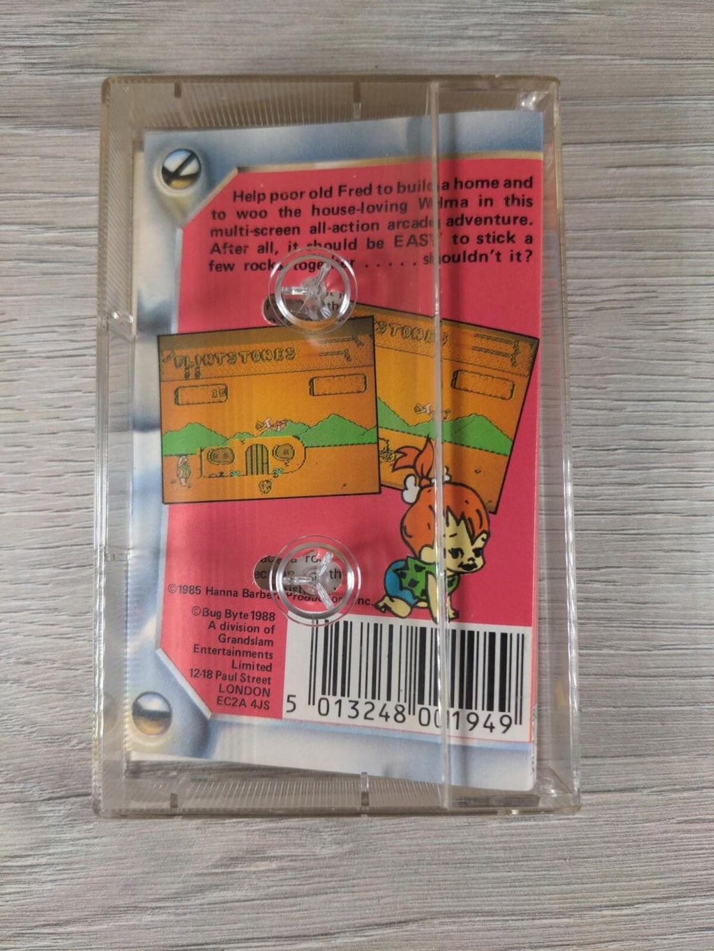 The Flintstones Yabba Dabba Doo! Commodore 64 C64 Game Cassette Tested & Working