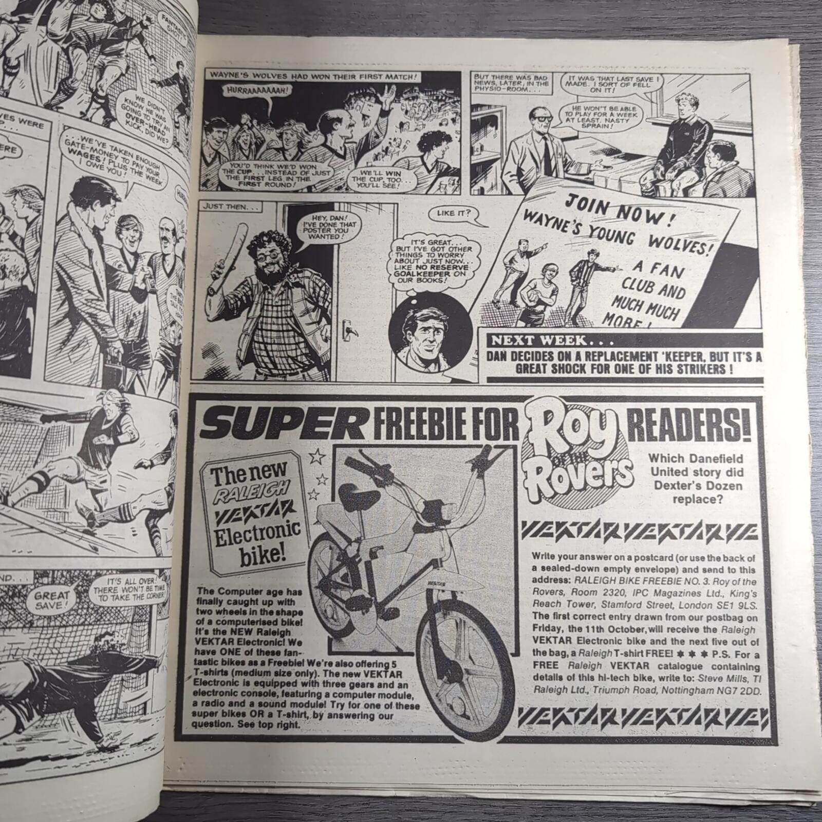 Roy of The Rovers 5th October 1985 Vintage Comic IPC Magazines