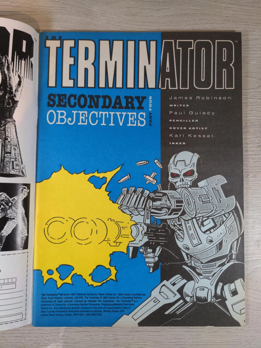 The Terminator Comic Issue 8 March 1992 Trident Comics Vintage - Retrorama UK