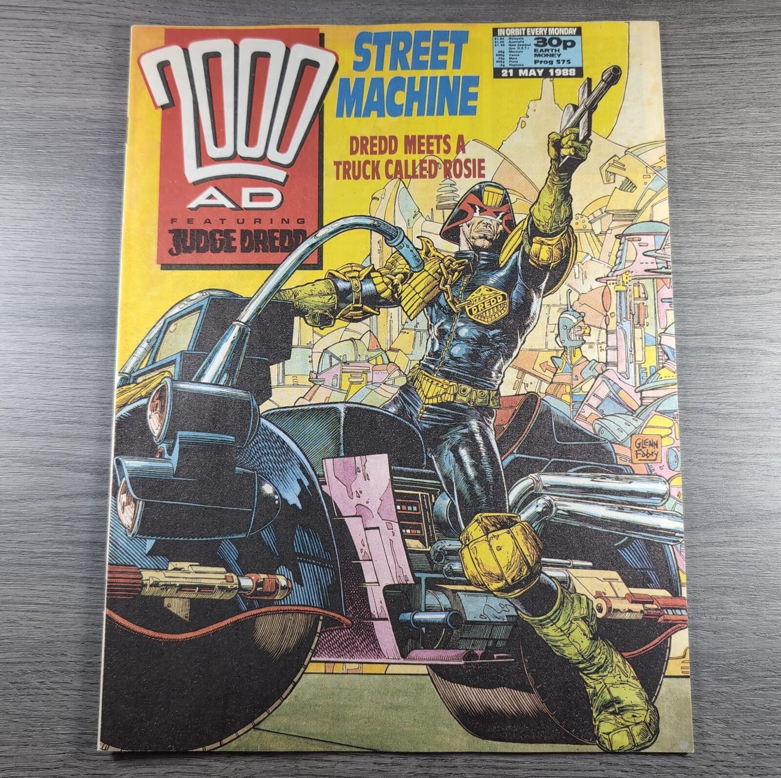 2000AD Prog 575  Featuring Judge Dredd 21st May 1988 Vintage Comic