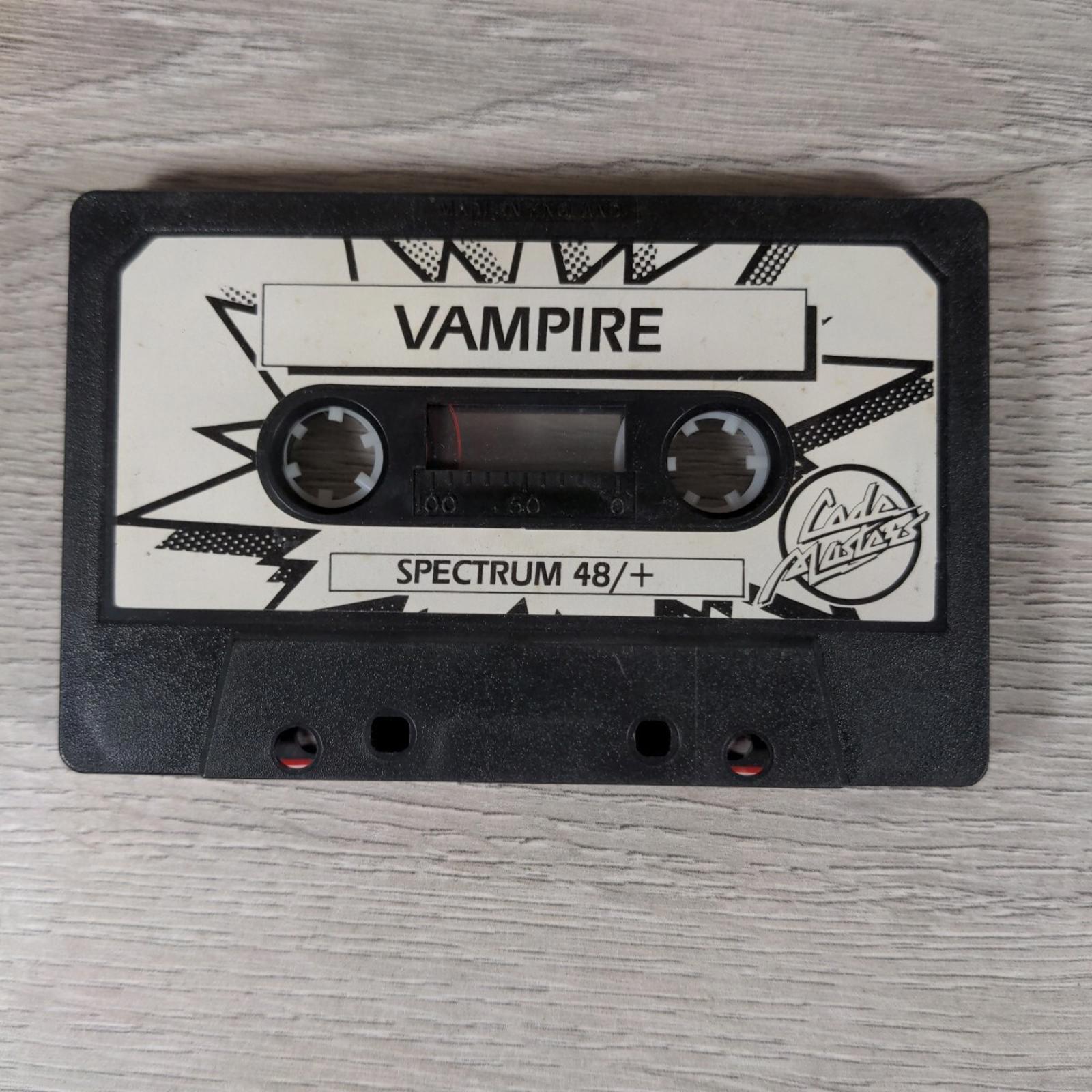 Vampire ZX Spectrum 48K+ Game Cassette Tested & Working - Vintage Video Game