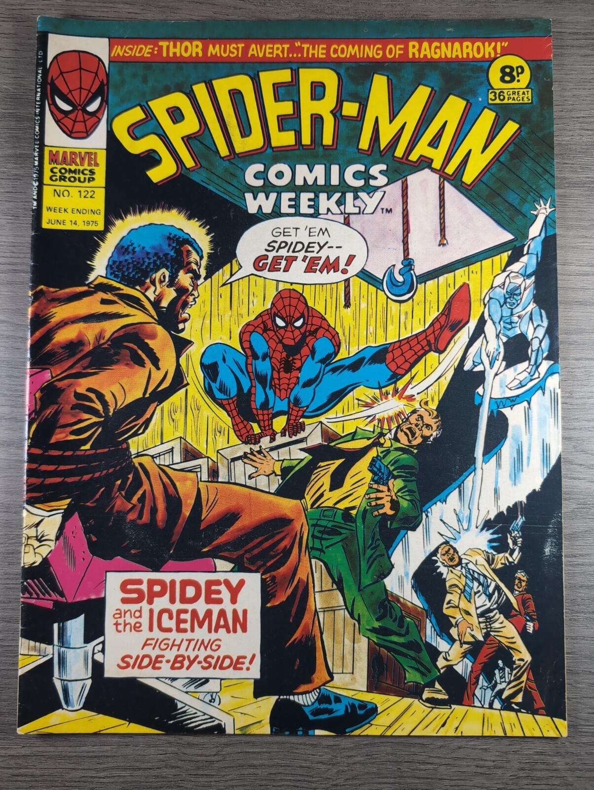 Spider-Man Comics Weekly No 122 Marvel Comics UK 14th June 1975 Vintage Comic