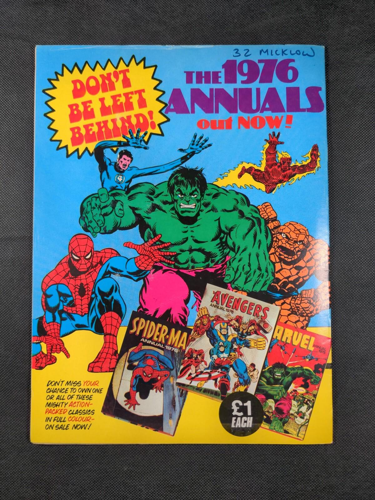 Mighty World of Marvel Issue No 163 November 1975 Vintage Marvel UK Comic