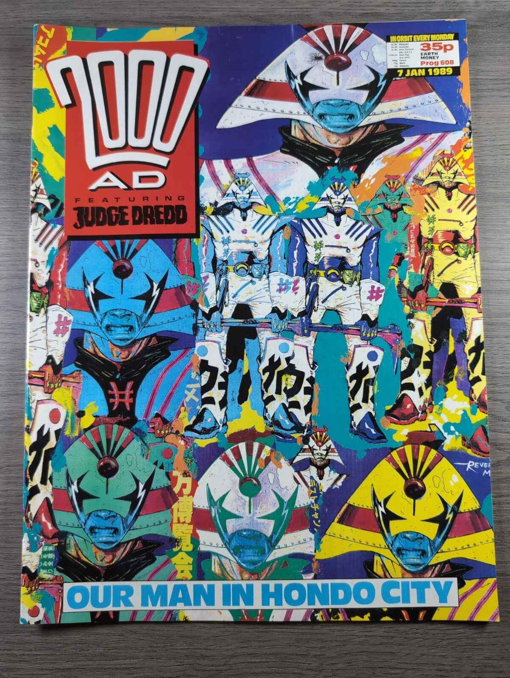 2000AD Prog 608 Featuring Judge Dread Comic 7th Jan 1989 Vintage Retro Comic