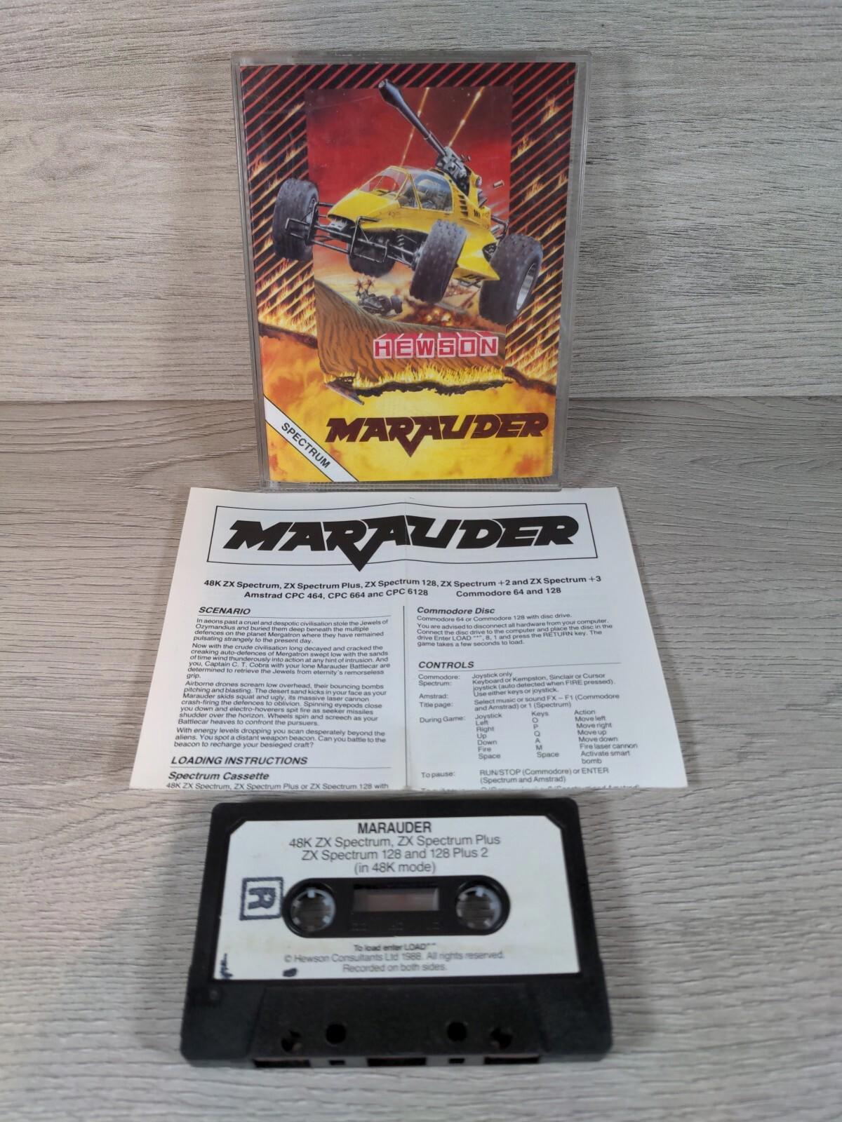 Marauder ZX Spectrum 48K 128K Game Cassette Tested & Working