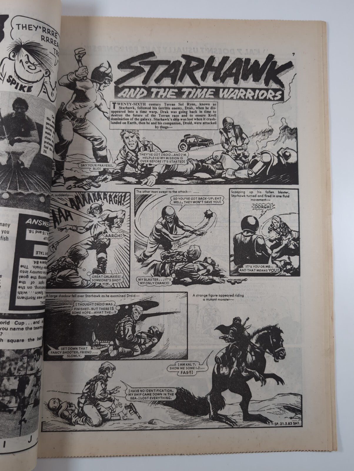 Spike Comic Issue No. 18 May 21st 1983 D.C Thomson Vintage Retro Comic