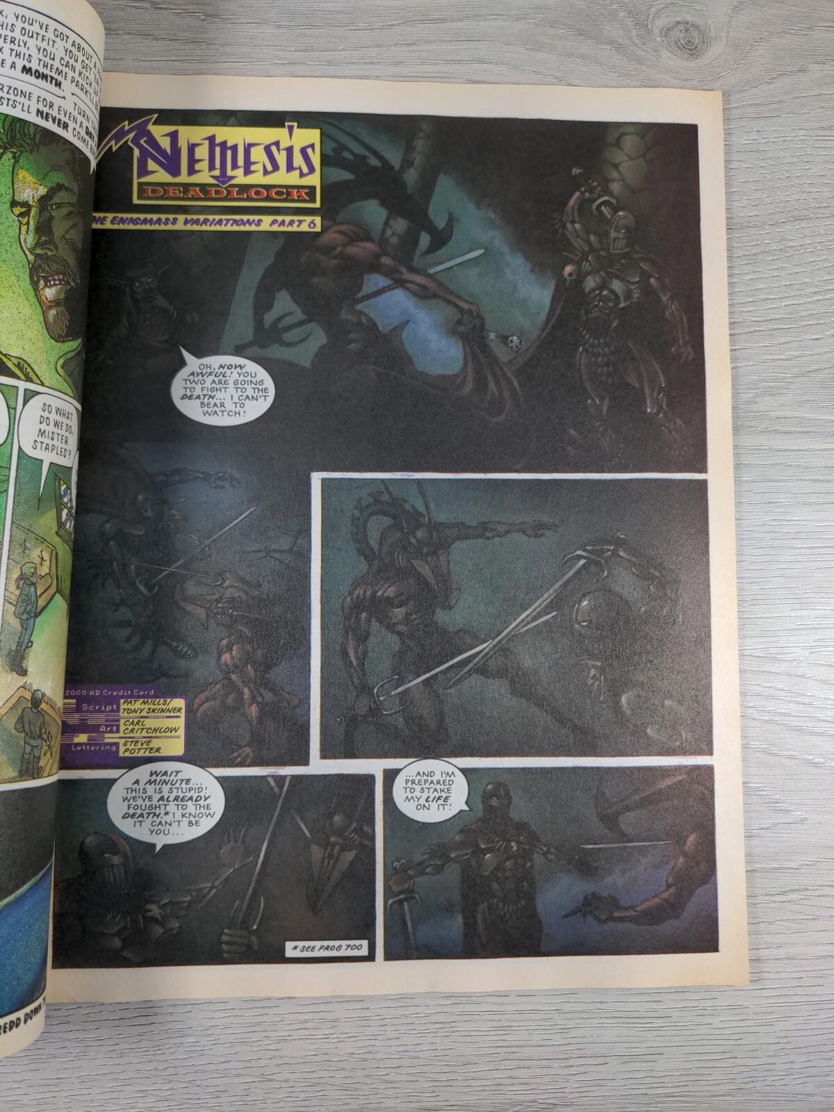 2000AD Featuring Judge Dredd Prog 728 April 1991 Vintage Comic