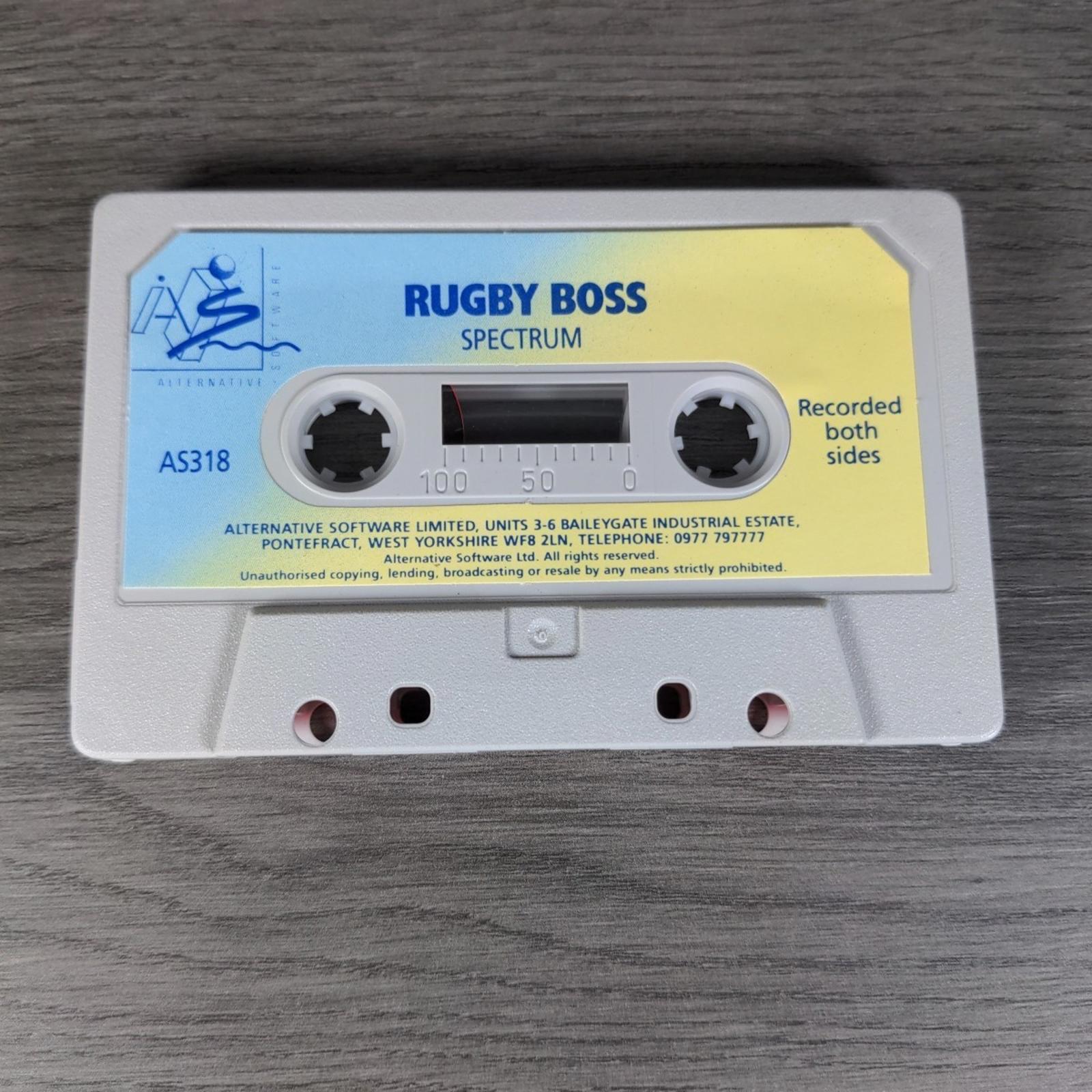 Rugby Boss ZX Spectrum 48/128K Game Cassette Tested & Working