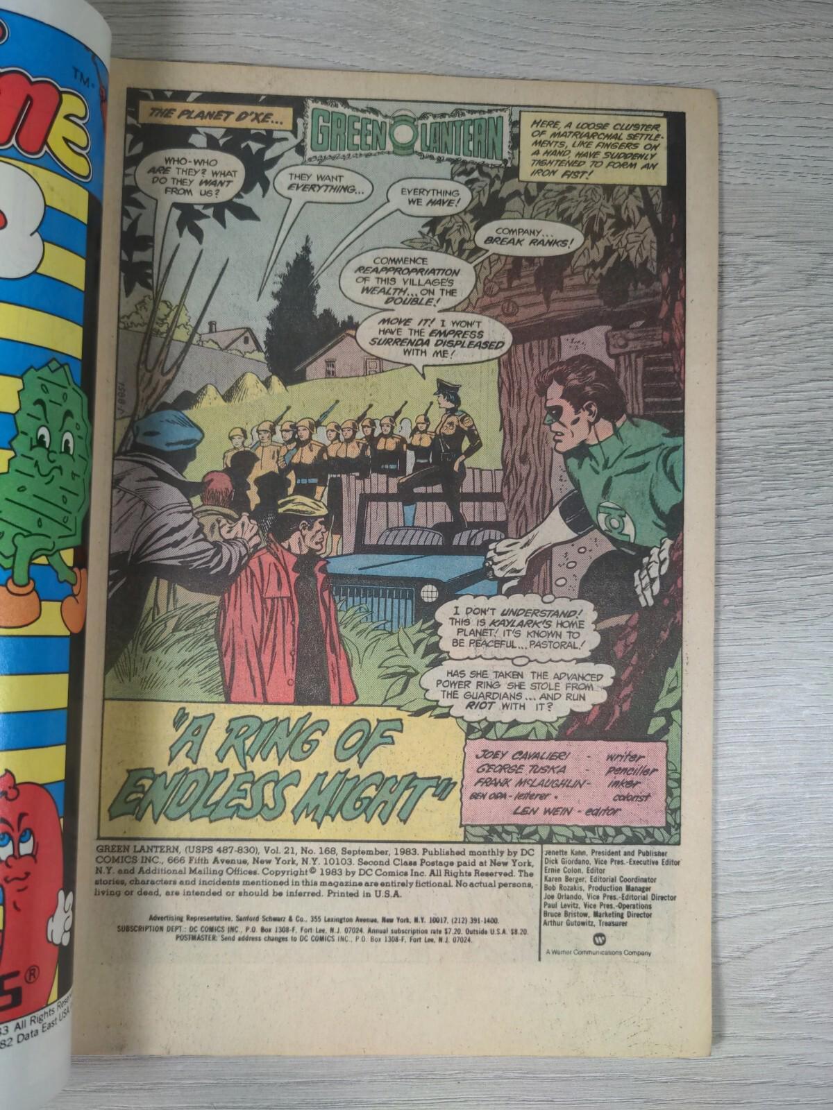 DC Comics Green Lantern #168 September 1983 Vintage Comic