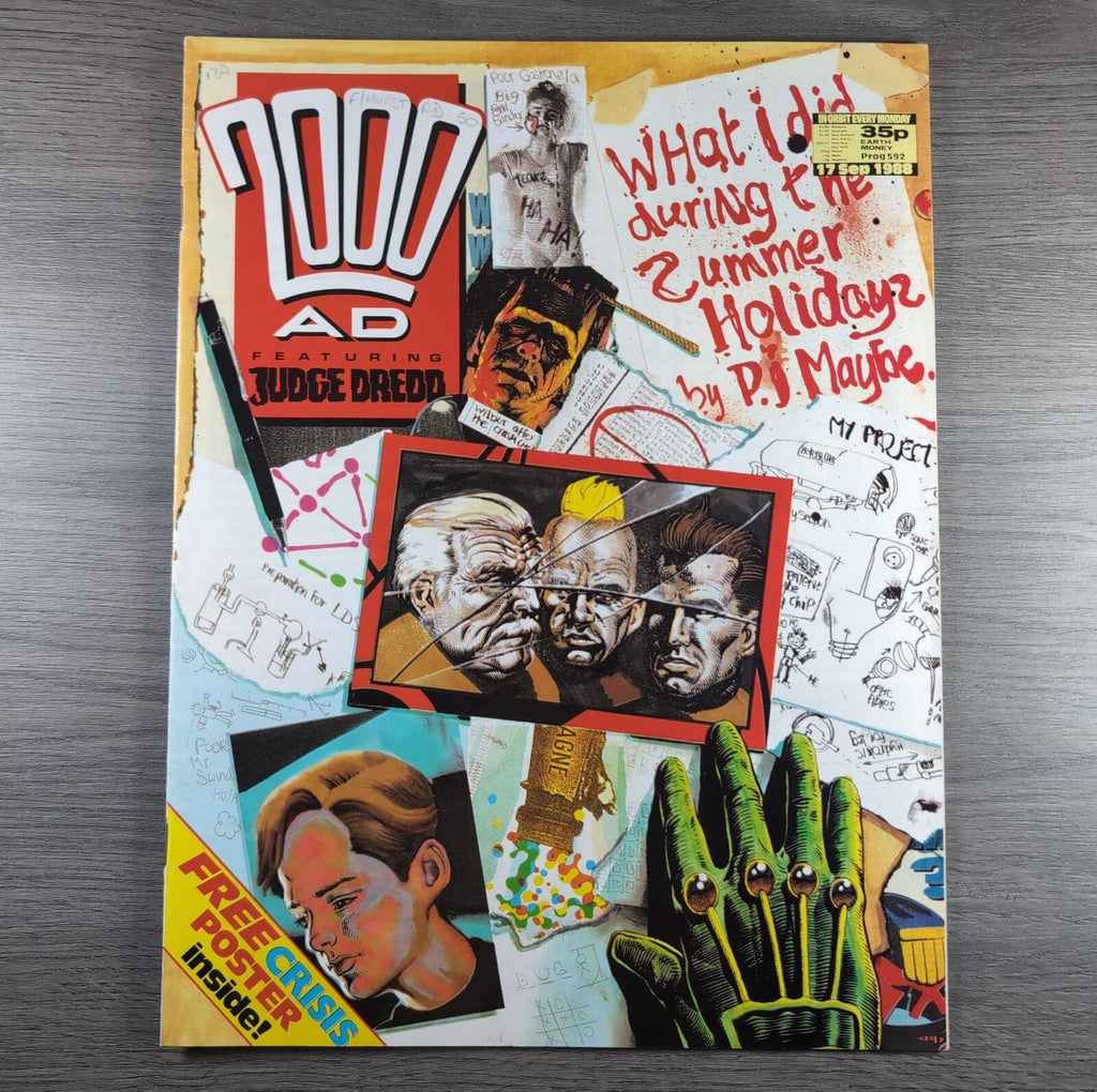2000AD Prog 592 Featuring Judge Dredd 17th September 1988 Vintage Comic