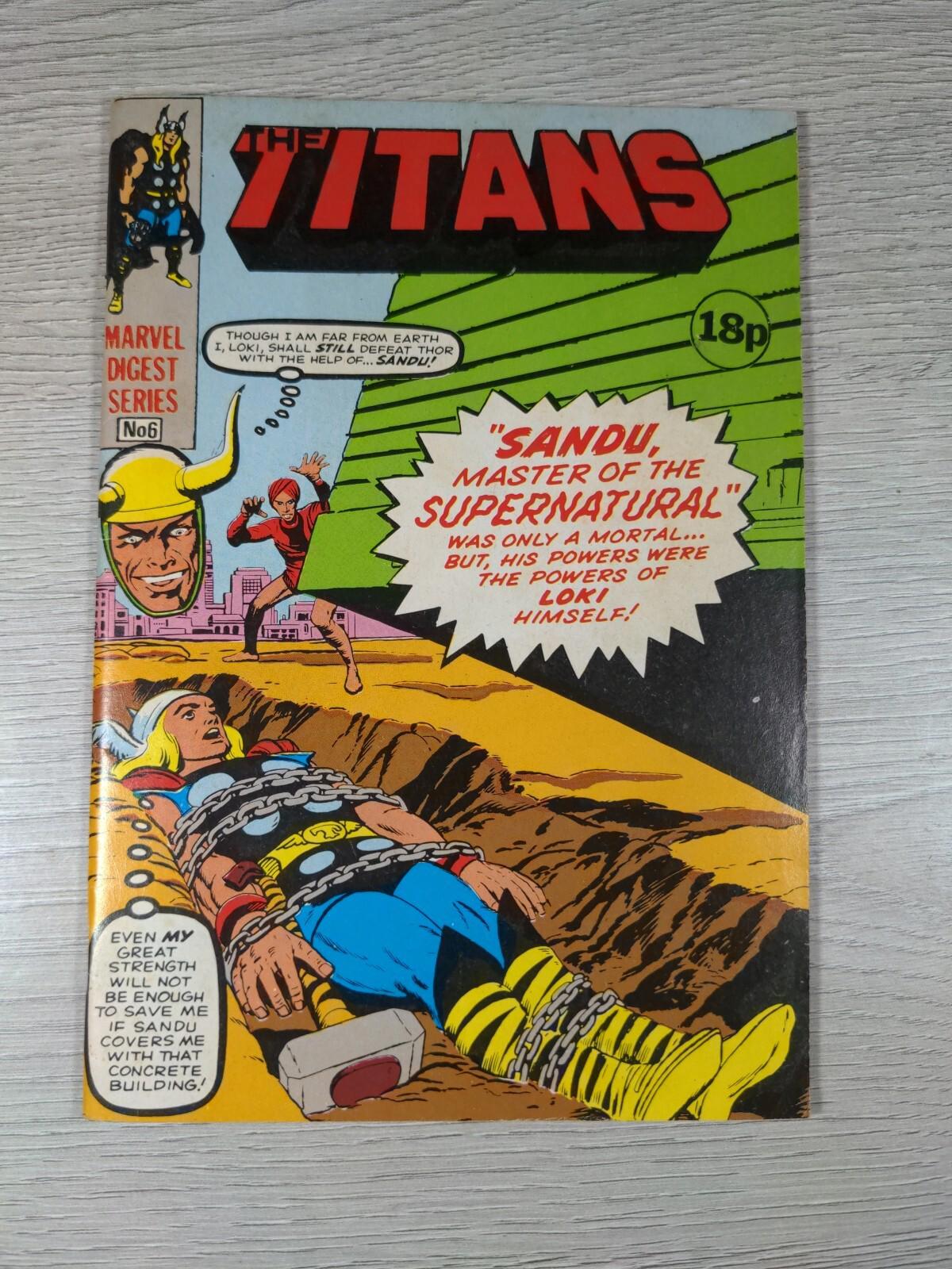 The Titans Pocket Book Issue Number 6 Marvel Digest Series 1980's Vintage Comic - Retrorama UK