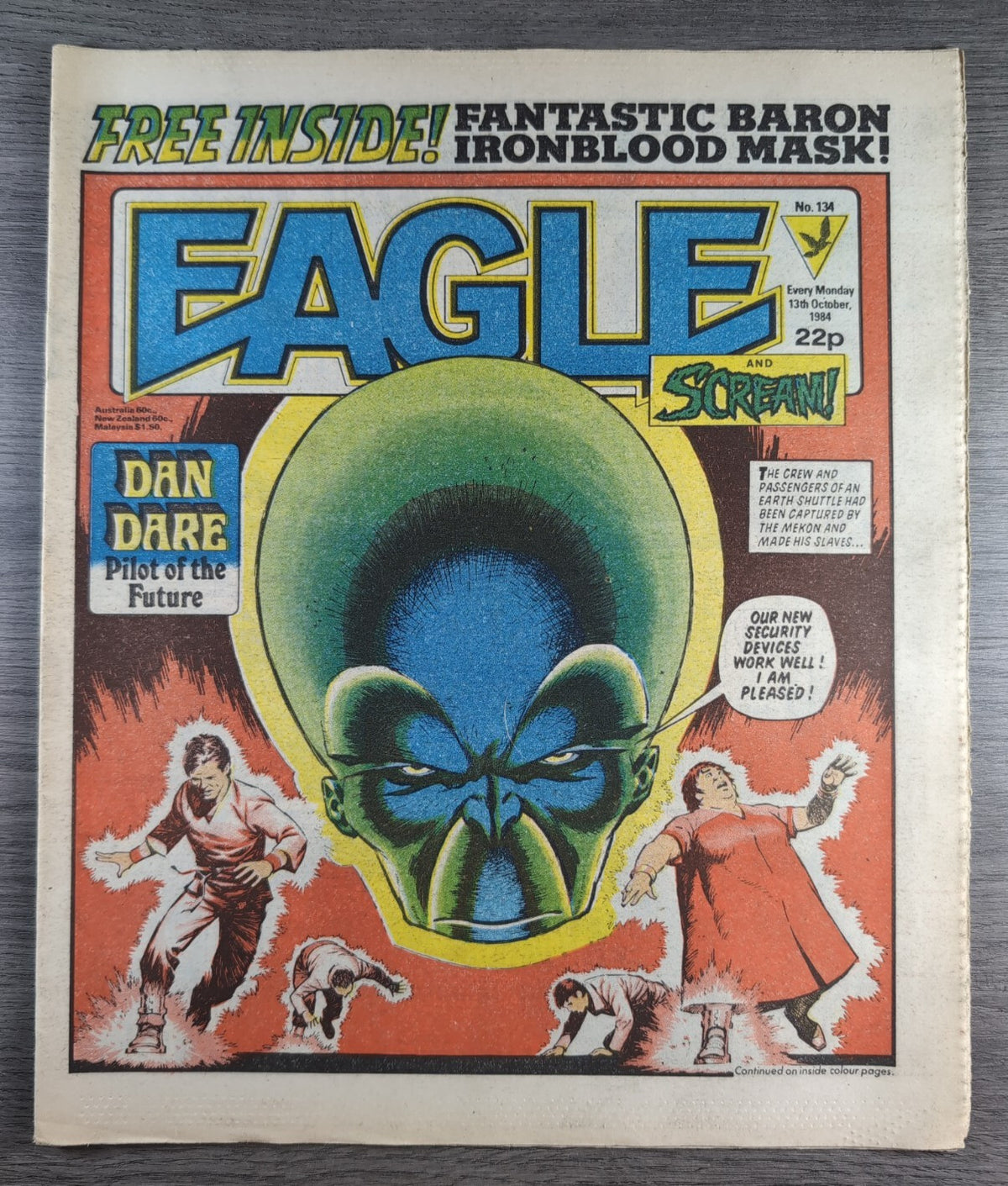 Eagle Comic Issue No. 134 13th October 1984 Vintage Retro UK Comic