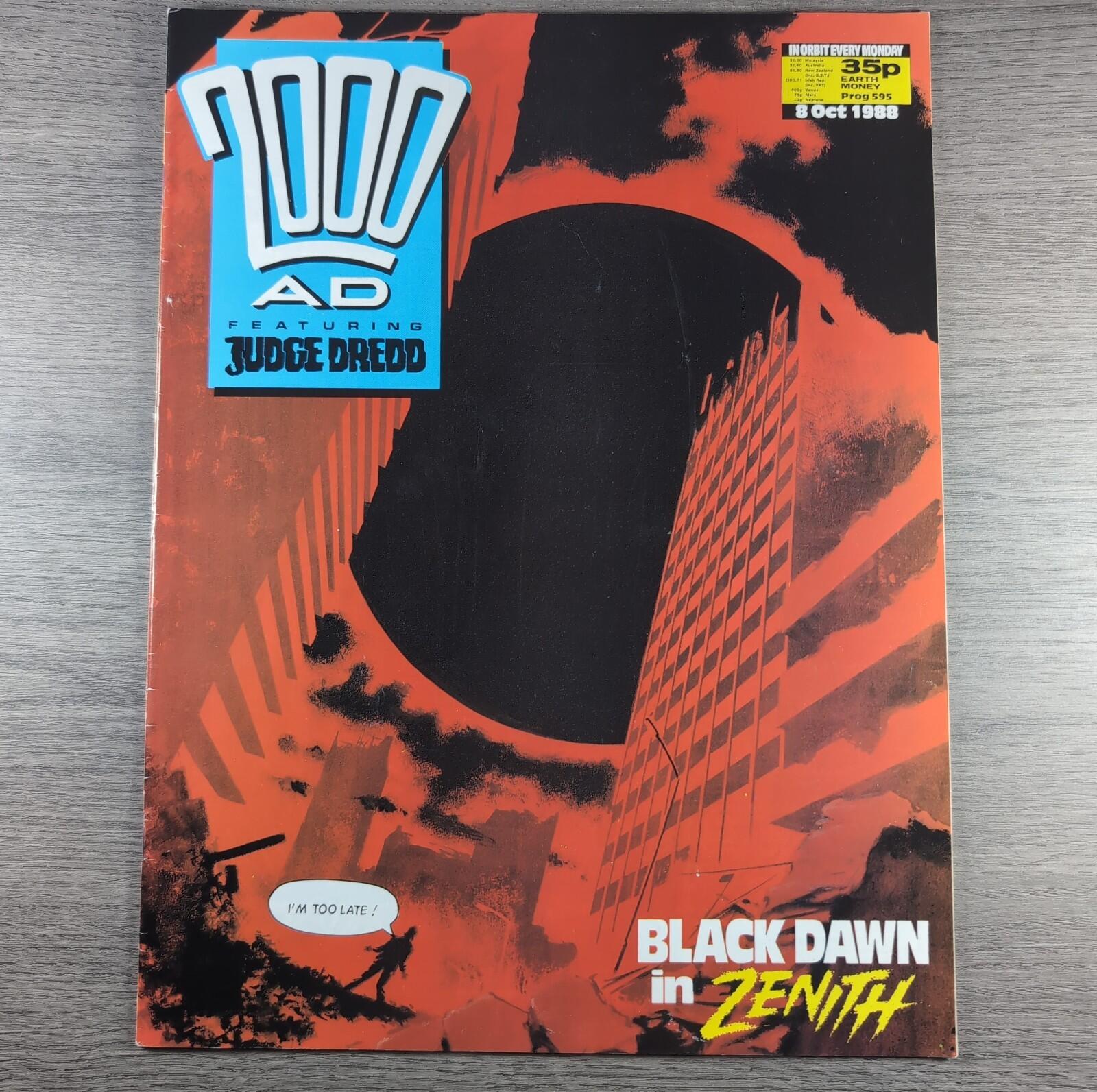 2000AD Prog 595 Featuring Judge Dredd 8th October 1988 Vintage Comic