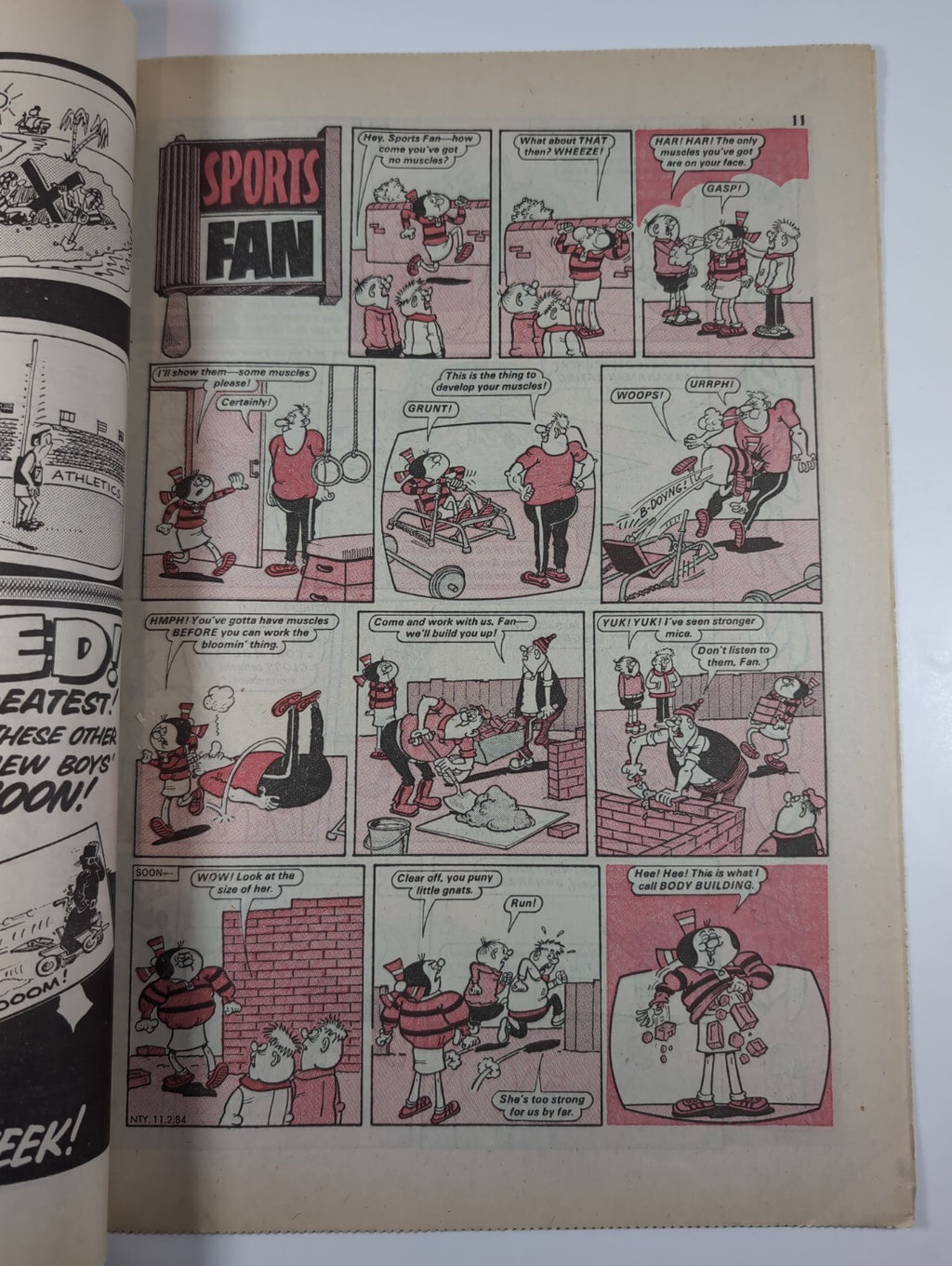 Nutty Comic Featuring Bananaman Issue No. 209 Feb 11th 1984 Vintage Retro Comic