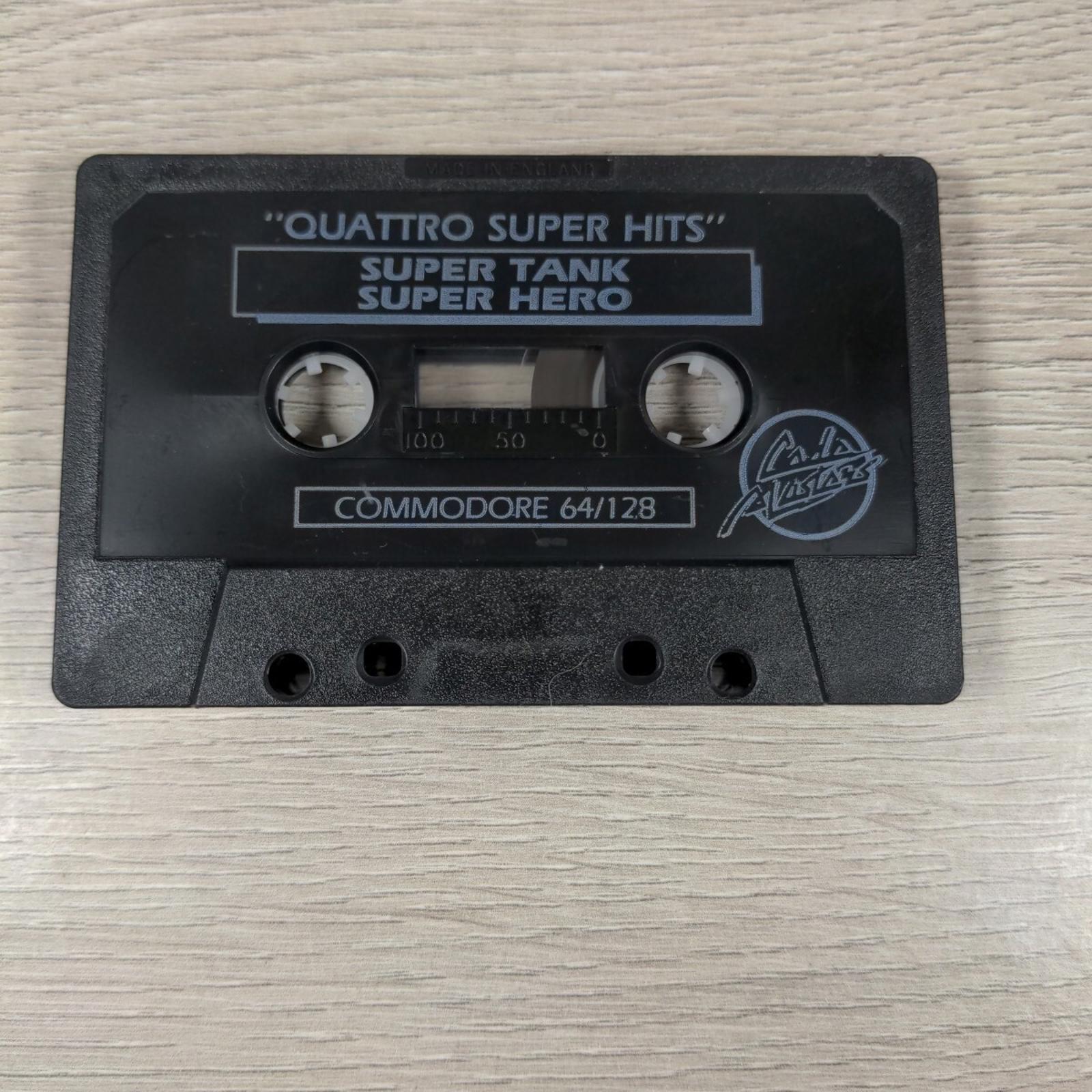 Quattro Super Hits Commodore 64 C64 Video Game Cassette Tested & Working