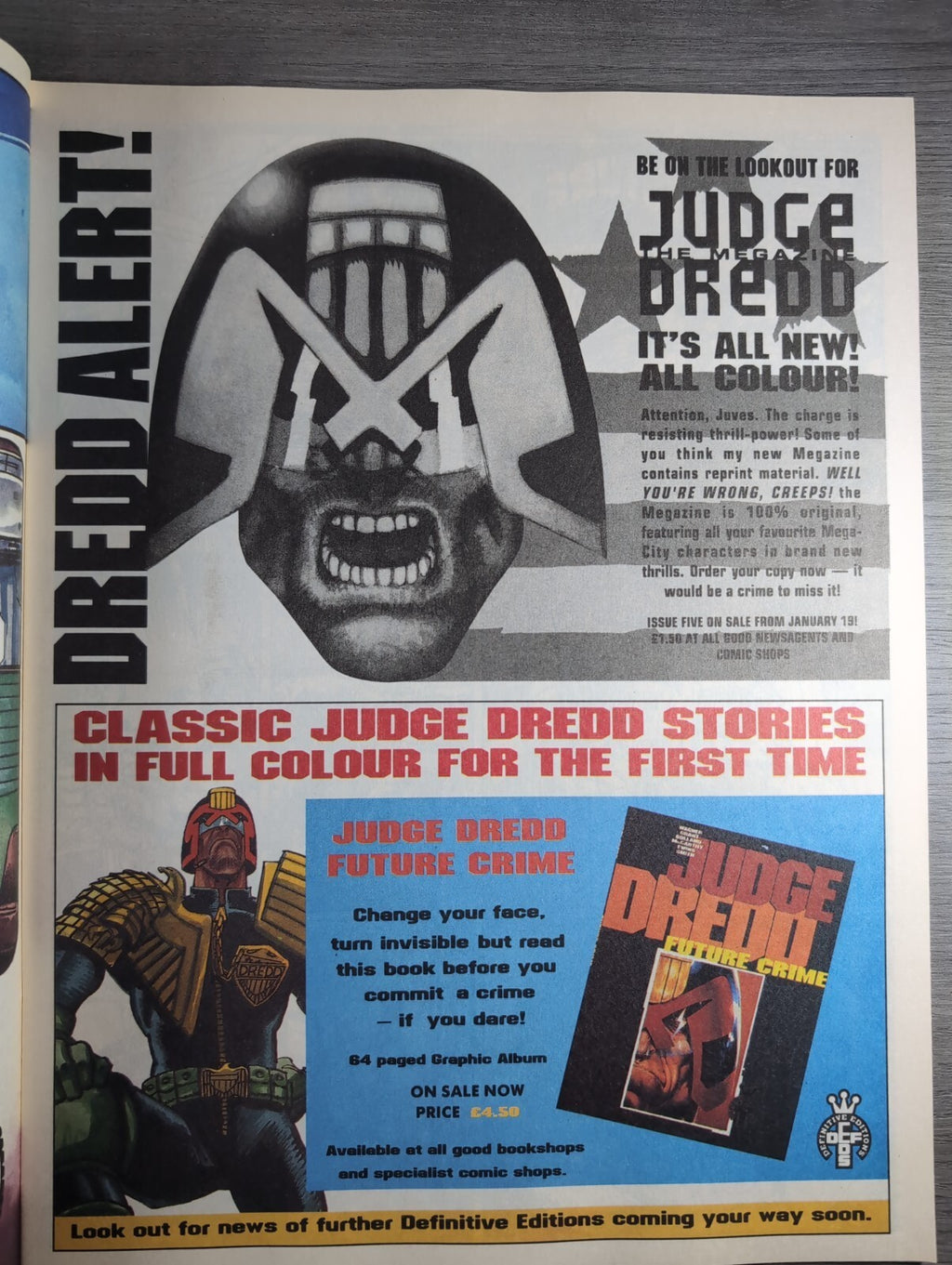 2000AD Prog 715 Featuring Judge Dredd Comic 26th Jan 1991 Vintage Retro Comic