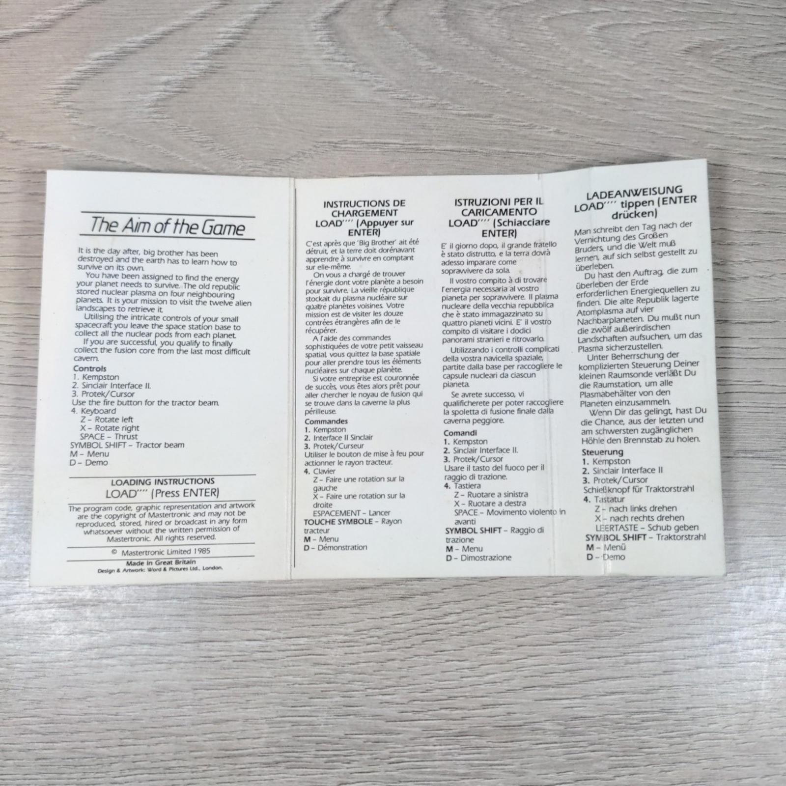 1985 The Day After ZX Spectrum 48K Game Cassette Mastertronic Tested & Working