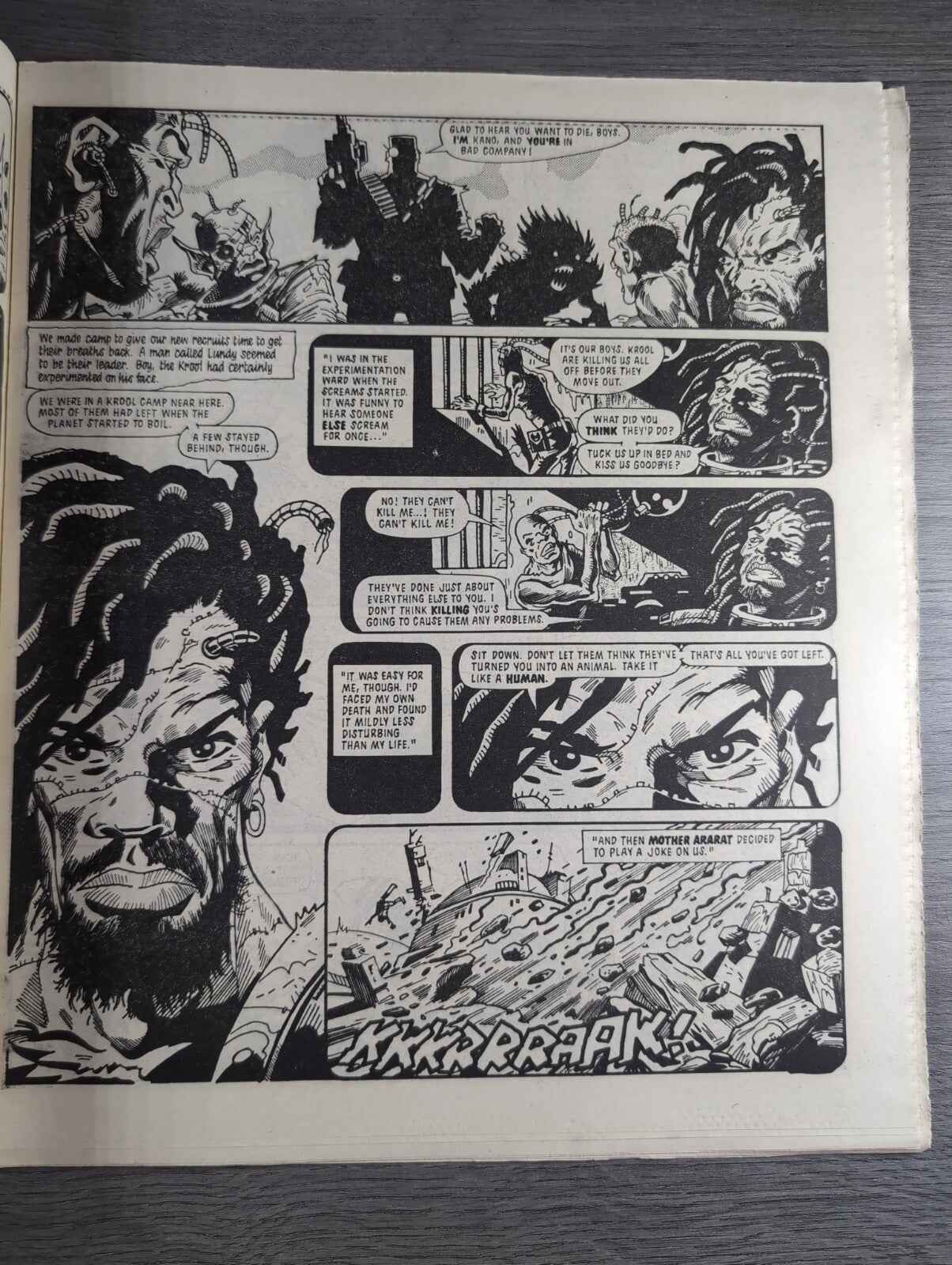 2000AD Prog 516 Featuring Judge Dread Comic 4th April 1987 Vintage Retro Comic