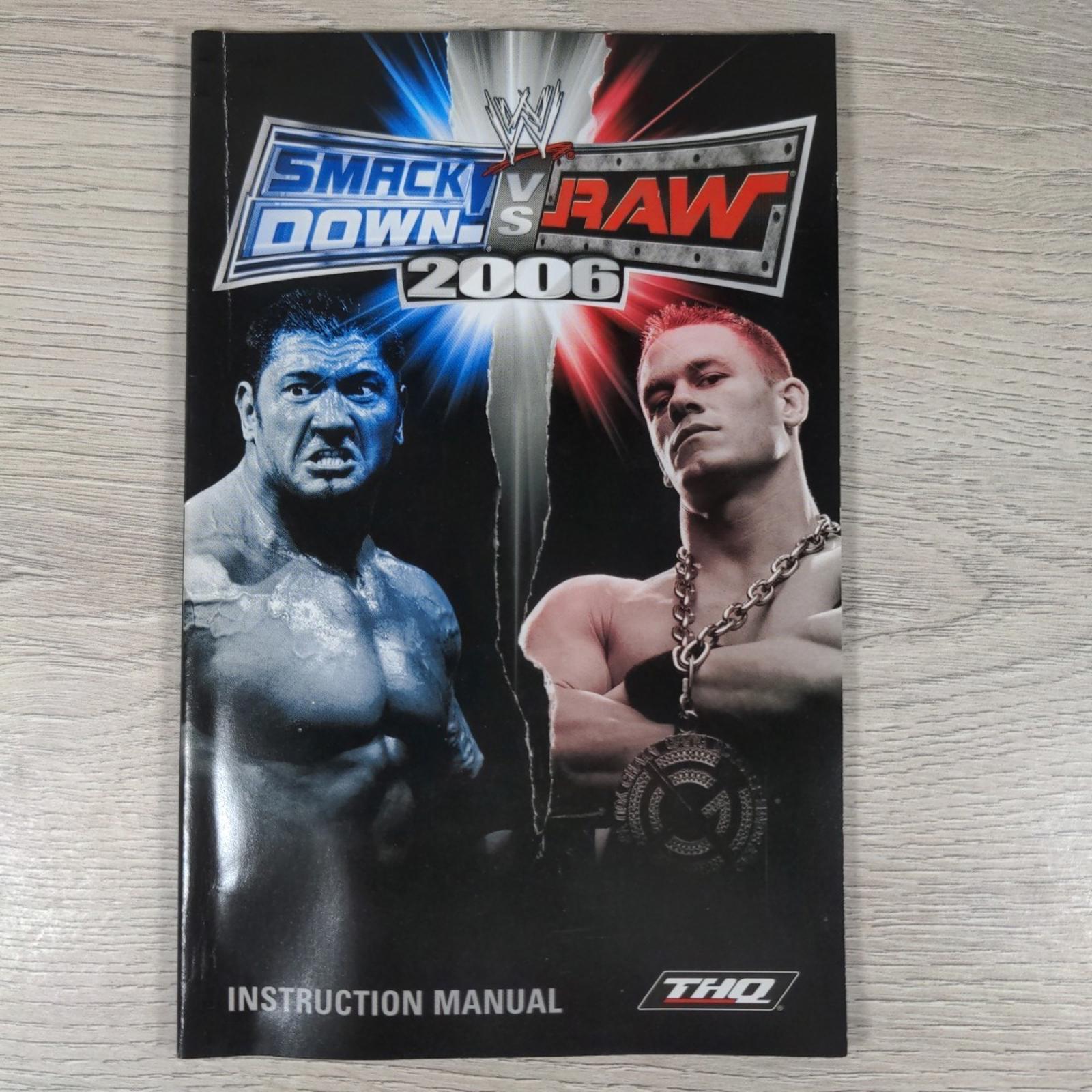 Smack Down Vs Raw 2006 Playstation 2 PS2 Game + Manual
