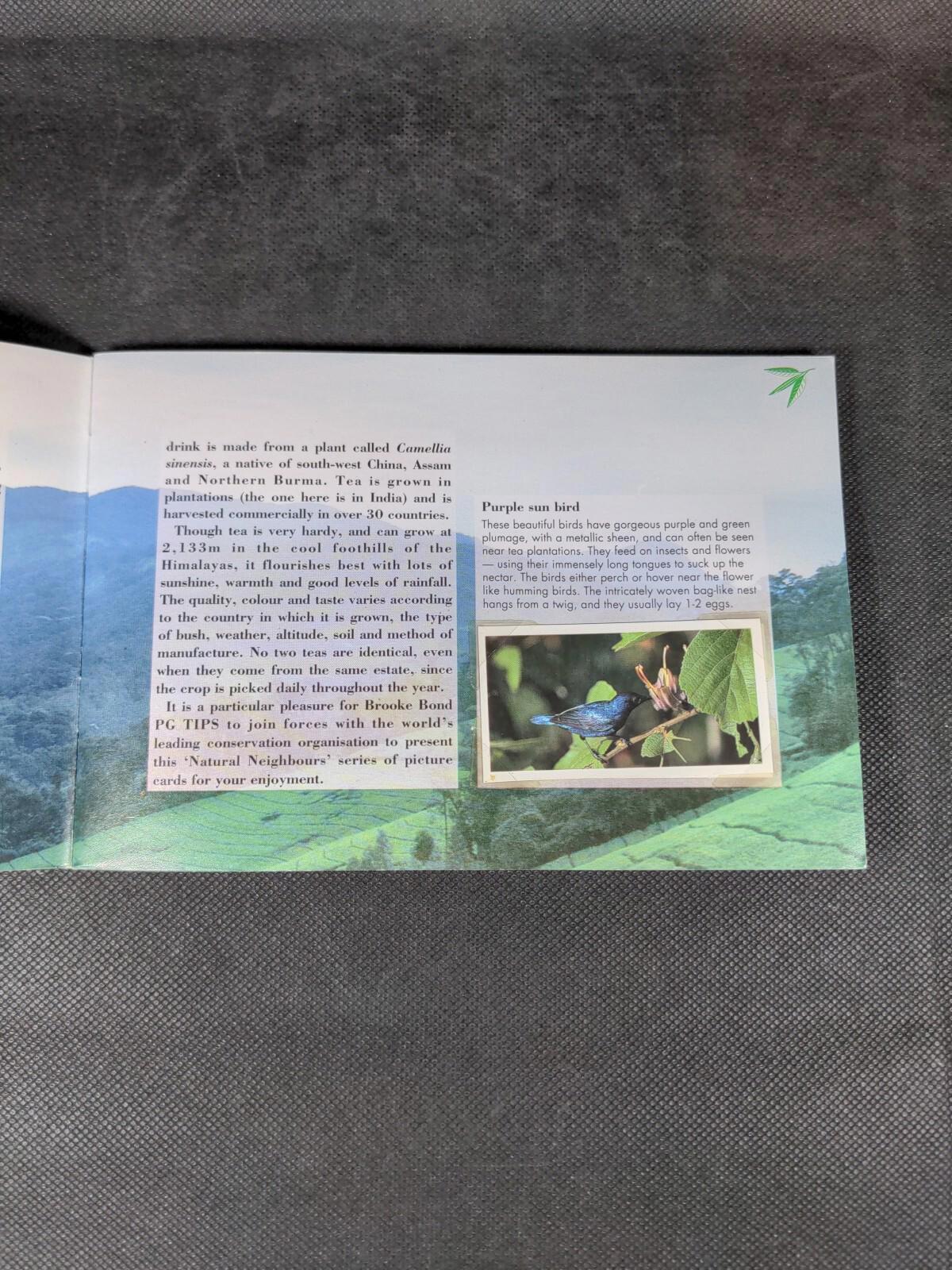 Brooke Bond Tea Cards: Natural Neighbours Album Complete All Cards In The Set