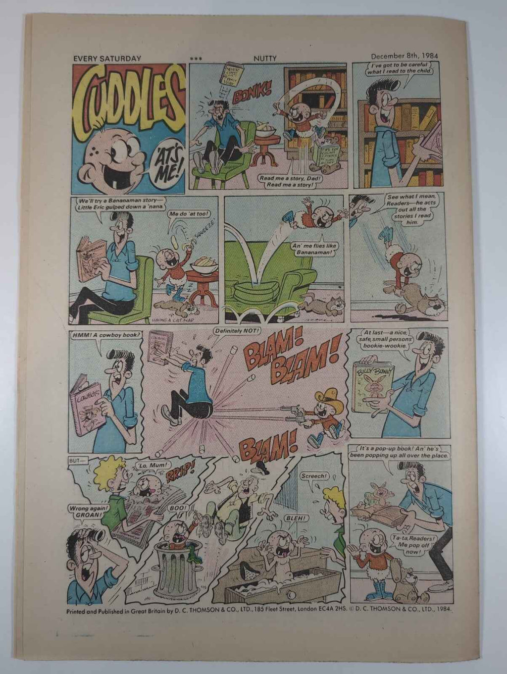 Nutty Comic Featuring Bananaman Issue No. 252 Dec 8th 1984 Vintage Retro Comic