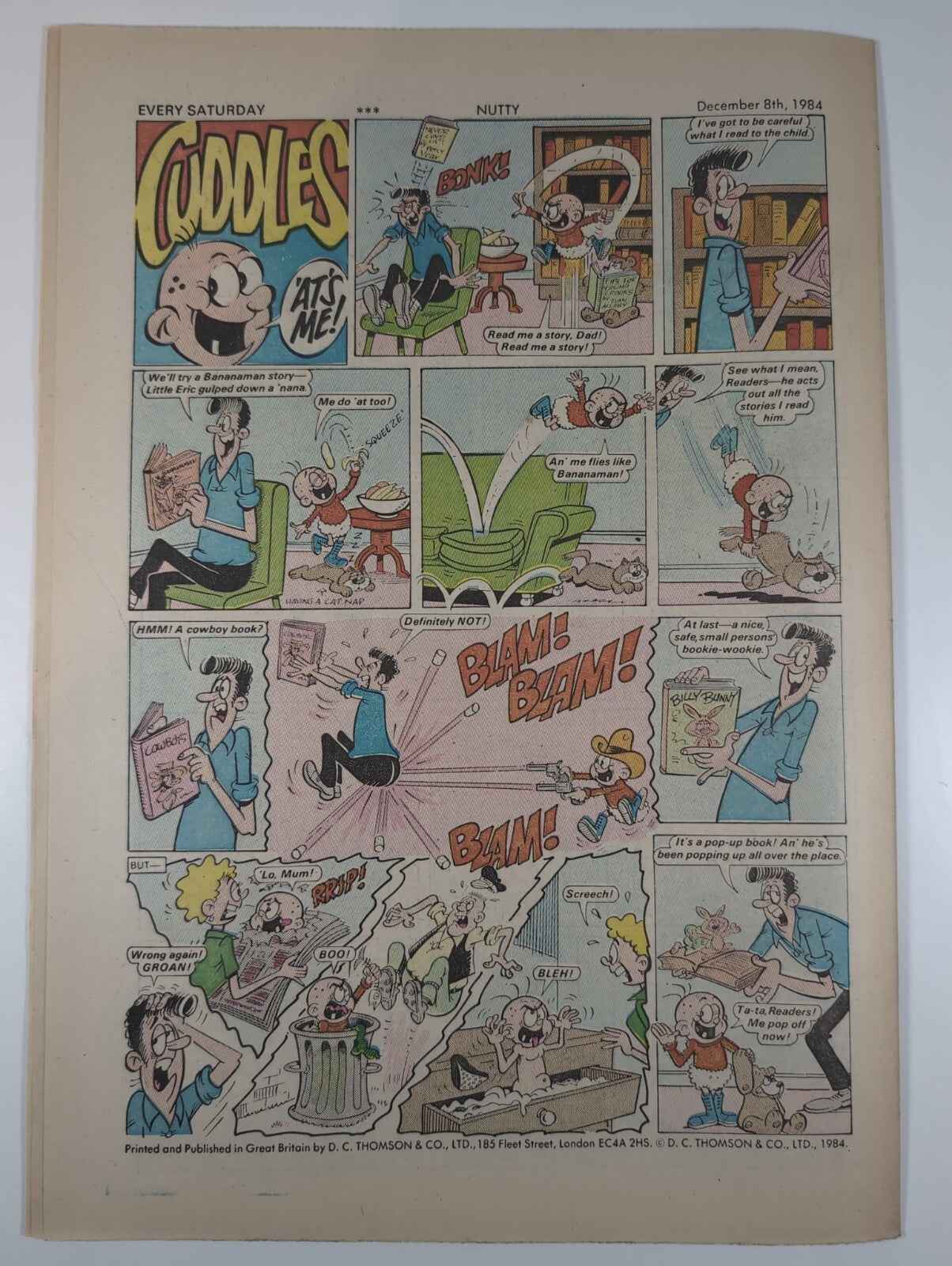 Nutty Comic Featuring Bananaman Issue No. 252 Dec 8th 1984 Vintage Retro Comic