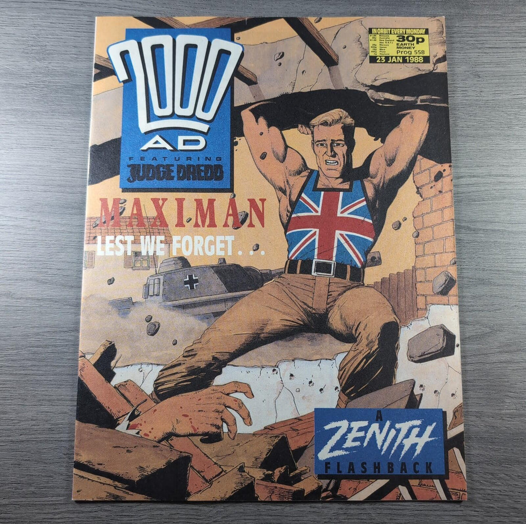 2000AD Prog 558 Featuring Judge Dredd 23rd January 1988 Vintage Comic