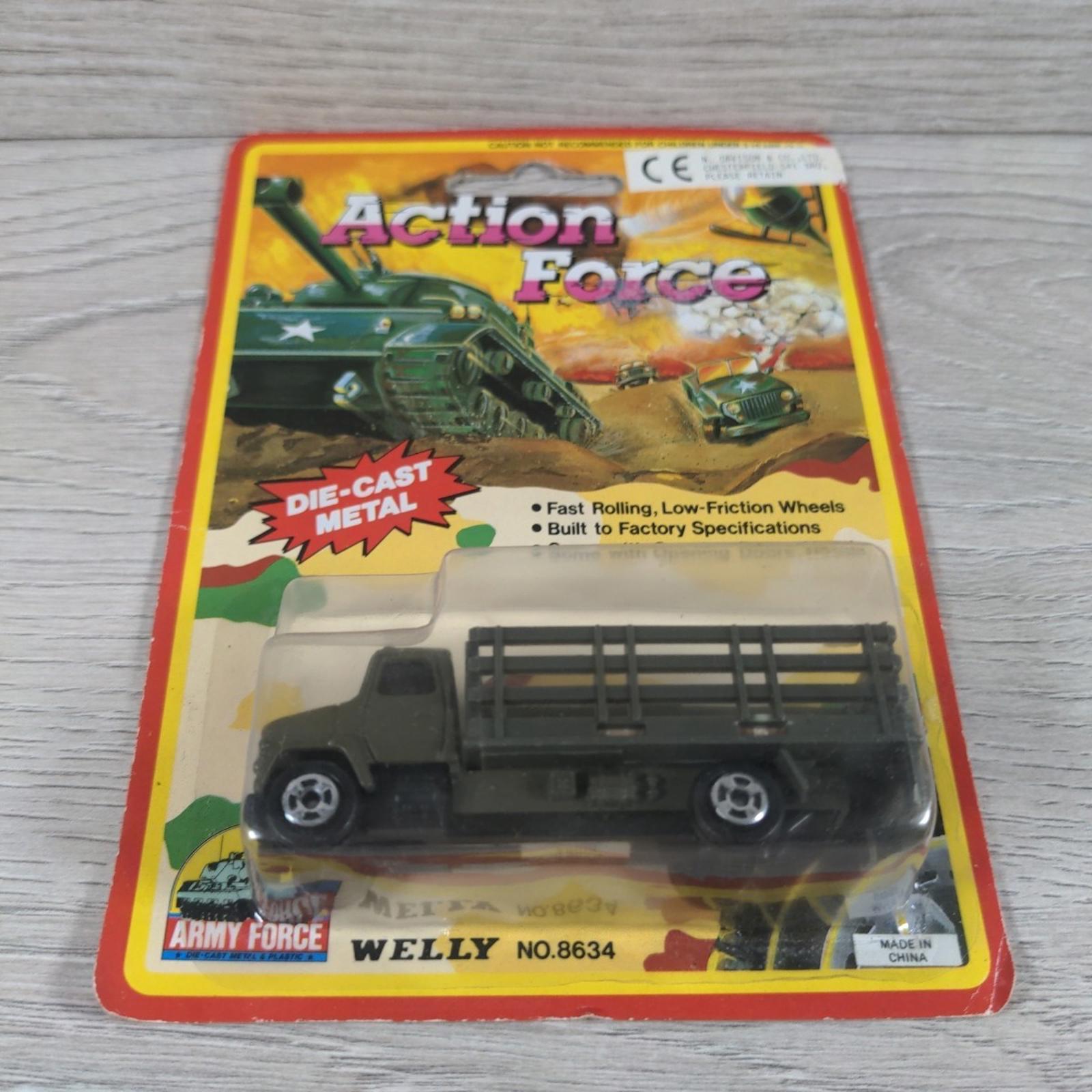 Welly Action Force Army Force Military Truck No 8634 1980s Diecast Model - Retrorama UK