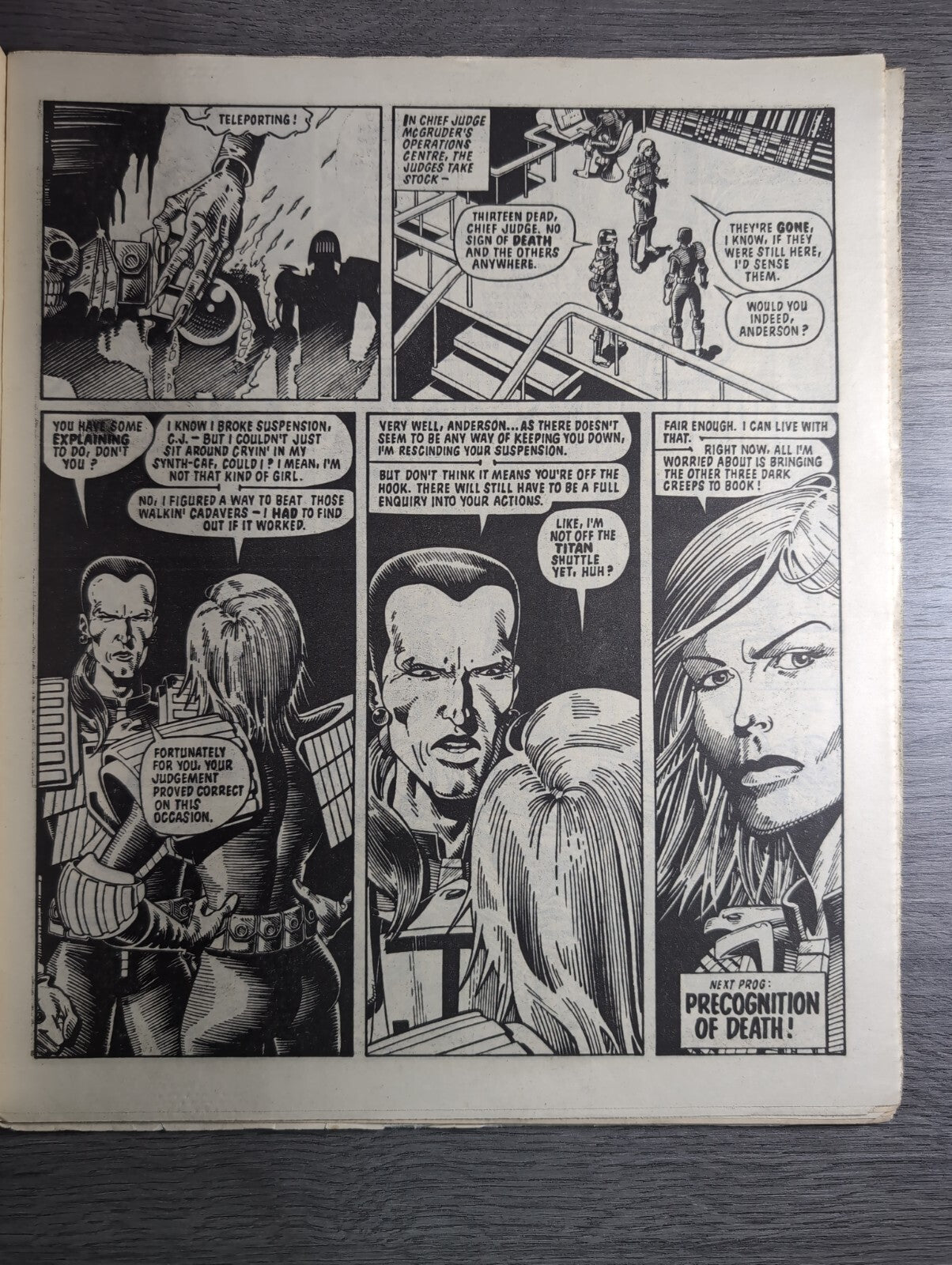 2000AD Prog 424 Featuring Judge Dread Comic 29th June 1985 Vintage Retro Comic