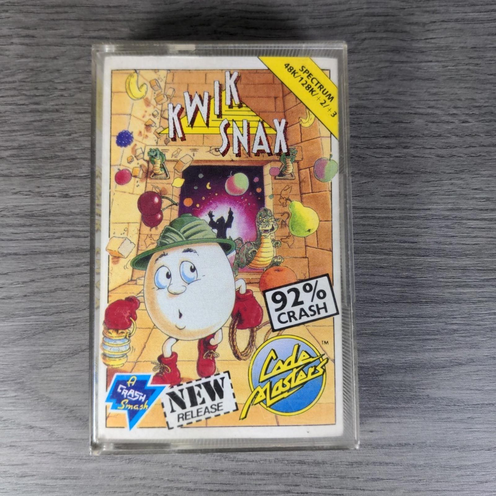 Kwick Snax ZX Spectrum 48/128K Game Cassette Code Masters Tested & Working