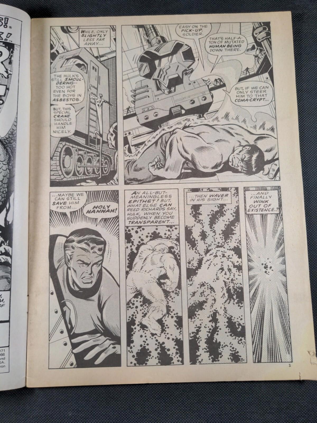 Mighty World of Marvel Issue No 124 February 1975 Marvel UK Vintage Comic