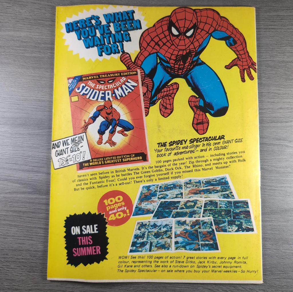 Spider-Man Comics Weekly No 80 Marvel Comics UK 24th August 1974 Vintage Comic