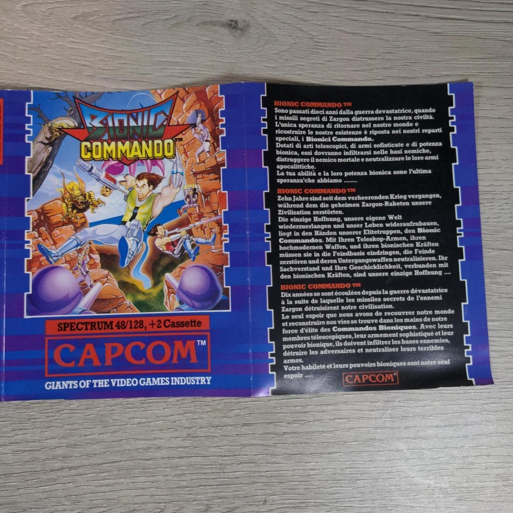Bionic Commando ZX Spectrum 48/128K Game Casstette Capcom Tested & Working CIB