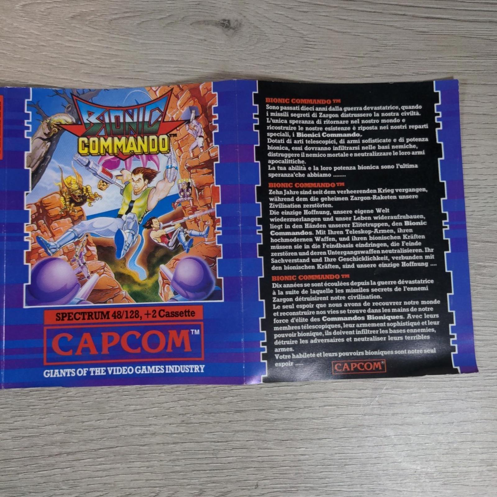 Bionic Commando ZX Spectrum 48/128K Game Casstette Capcom Tested & Working CIB