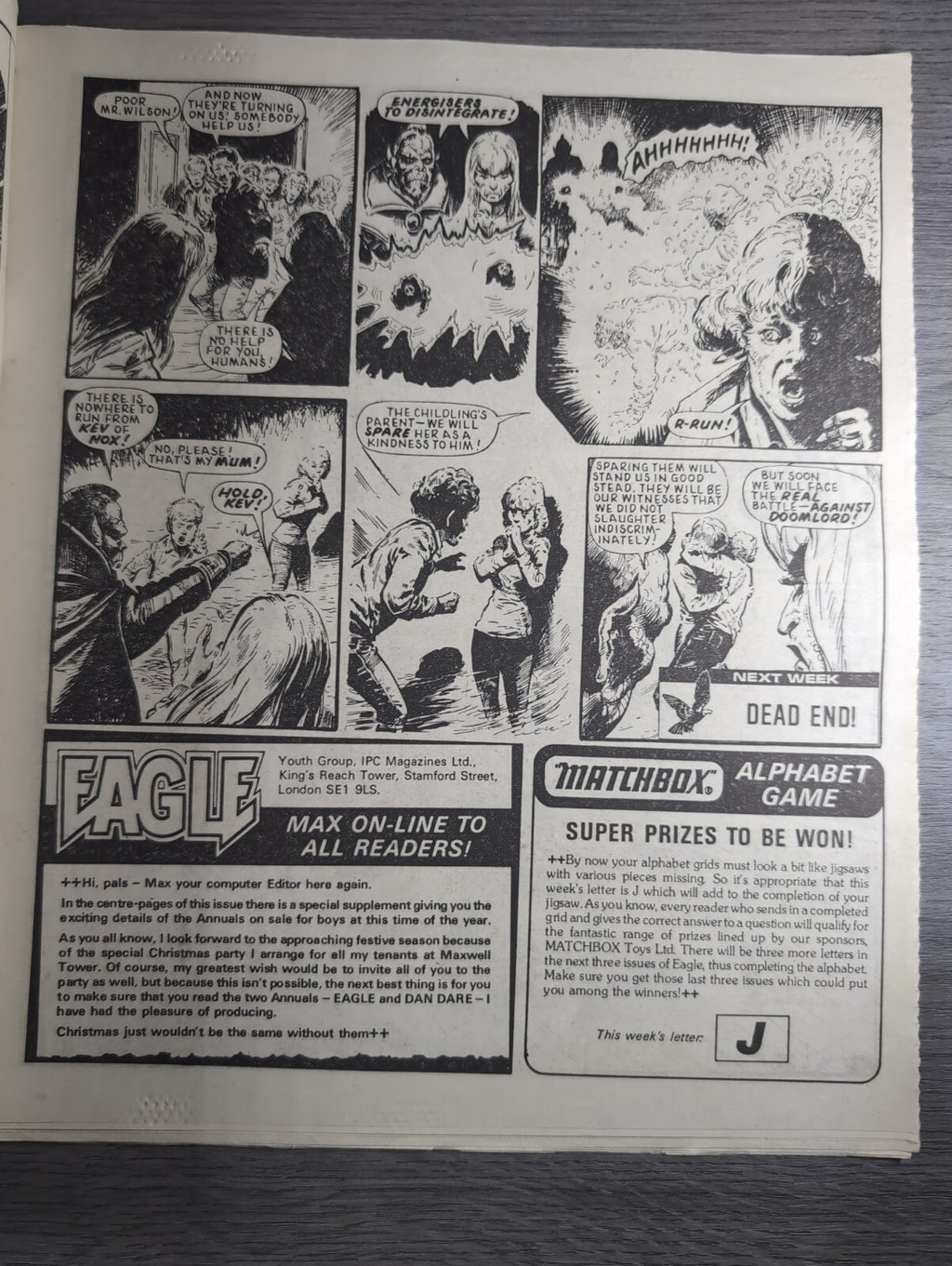 Eagle Comic Issue No. 245 29th November 1986 Vintage Retro UK Comic