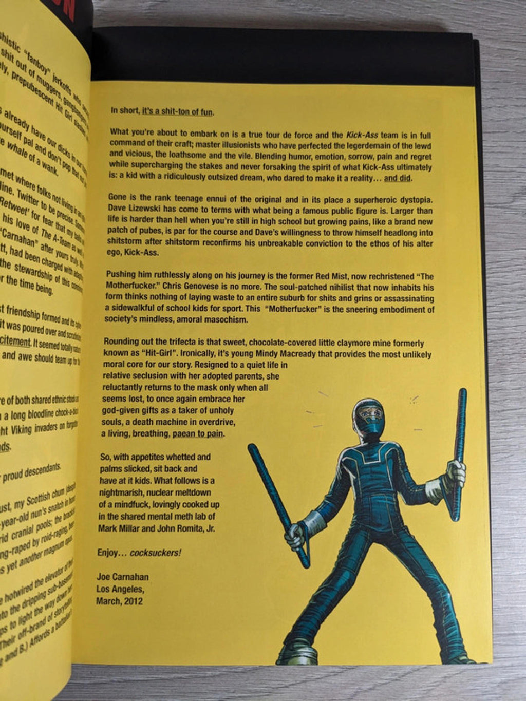 Kick-Ass 2 Variant Cover by Mark Millar Hardcover Graphic Novel 2012