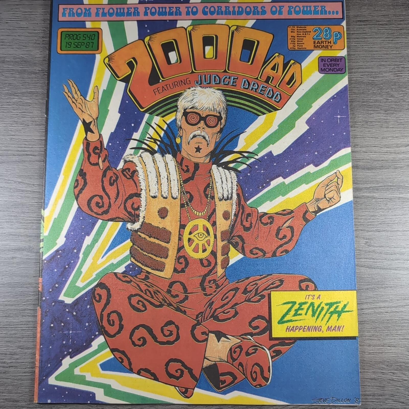 2000AD Prog 540 Featuring Judge Dredd 19th September 1987 Vintage Comic