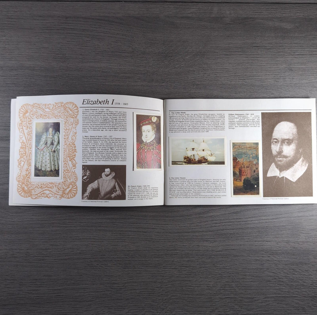 Brooke Bond Tea Picture Cards Album Queen Elizabeth I & II Complete Set