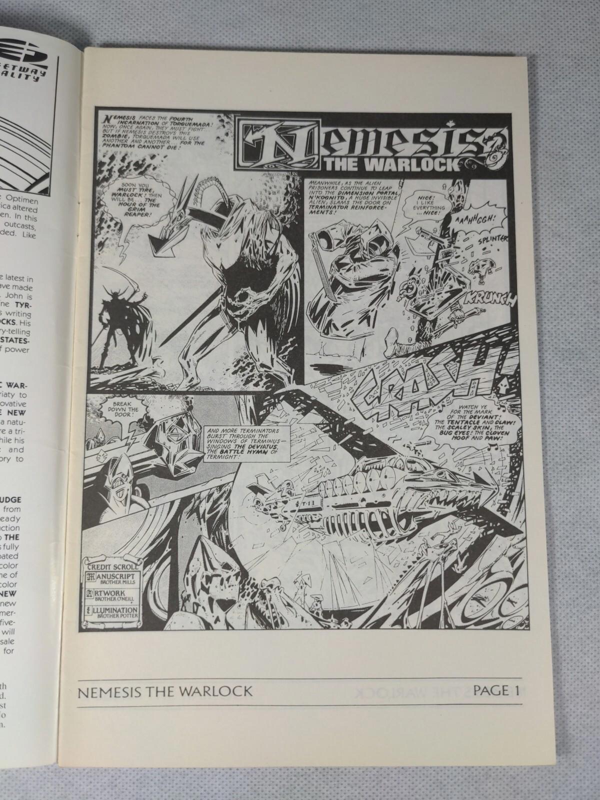 Nemesis The Warlock # 3 Fleetway Quality Comics 1989 Alien Terror Mils & O'Neil - Retrorama UK