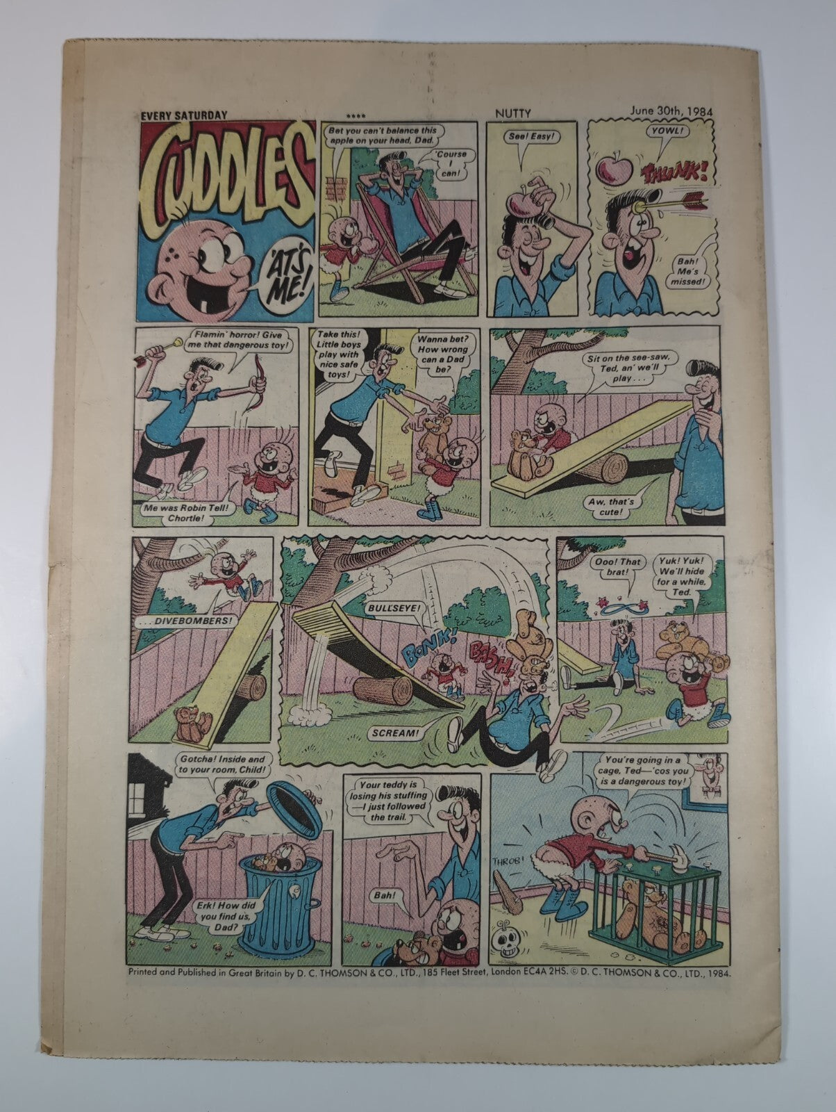 Nutty Comic Featuring Bananaman Issue No. 229 June 20th 1984 Vintage Retro Comic