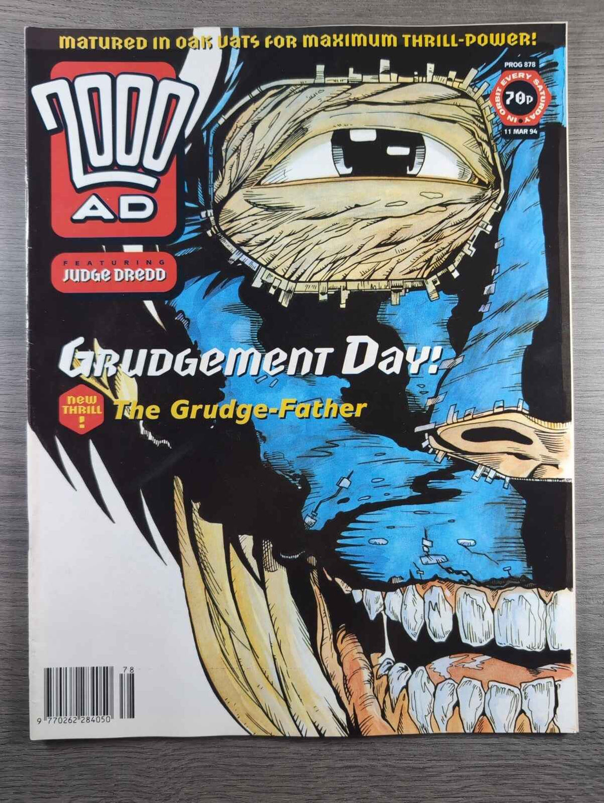 2000AD Prog 878 Featuring Judge Dredd Comic 11th March 1994 Vintage Retro Comic