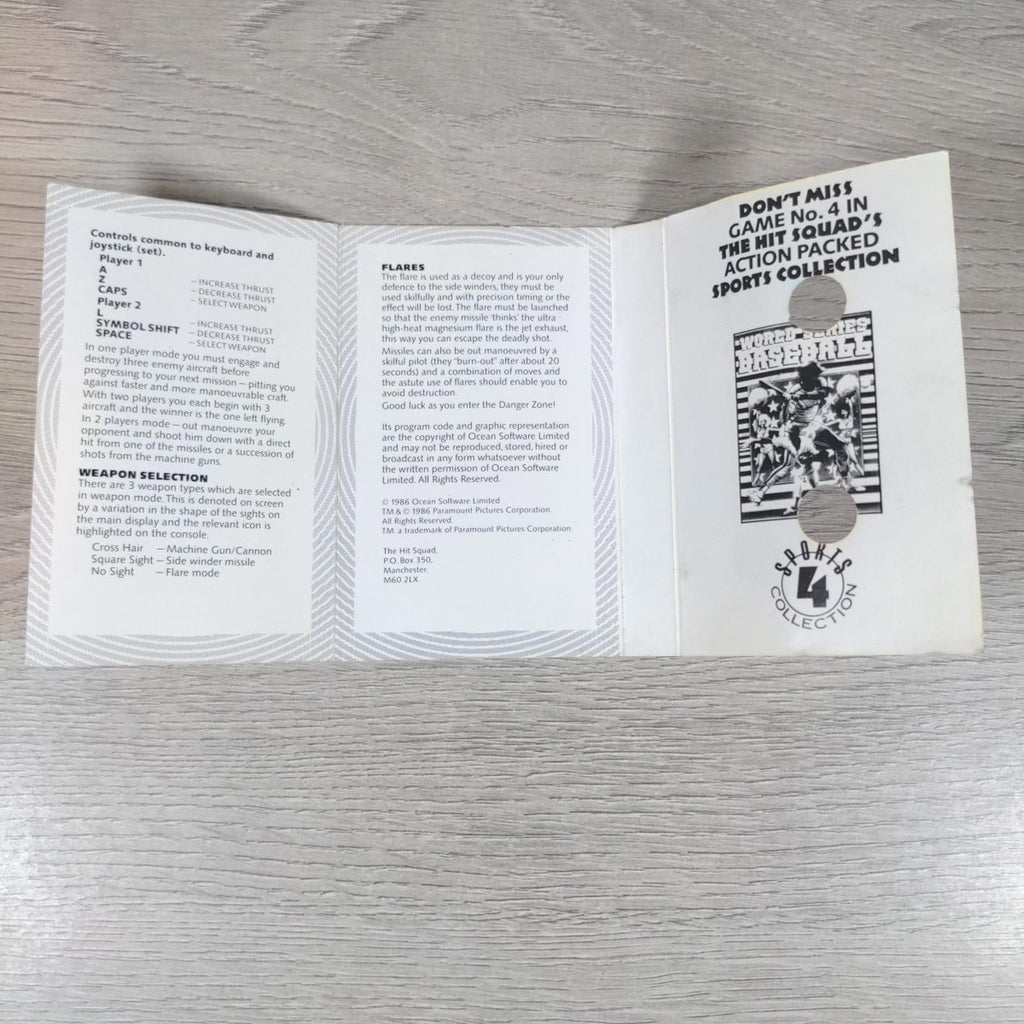 Top Gun ZX Spectrum 48/128K Game Cassette The Hit Squad Tested & Working