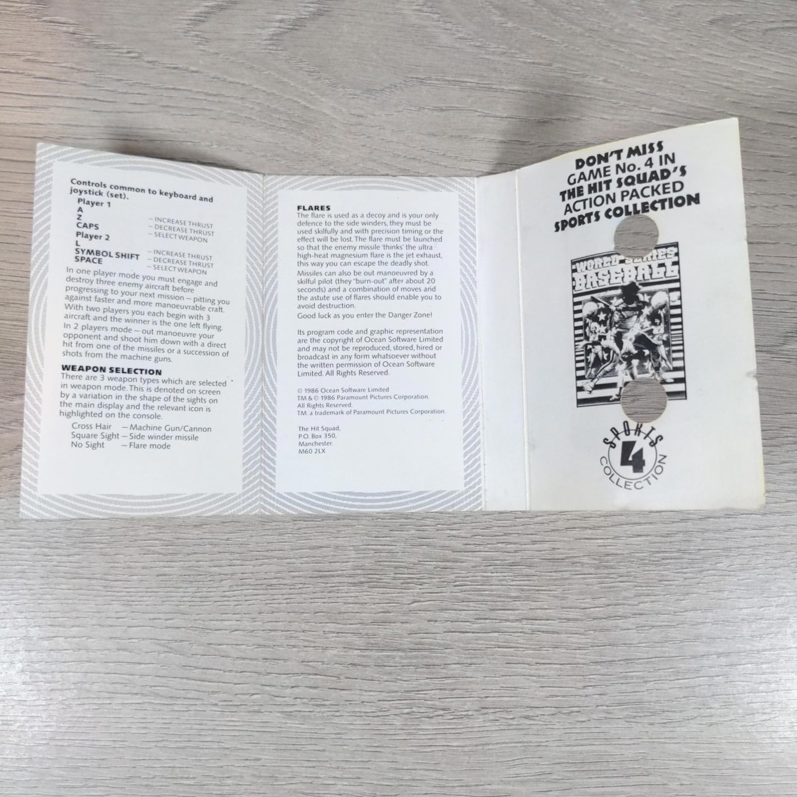 Top Gun ZX Spectrum 48/128K Game Cassette The Hit Squad Tested & Working