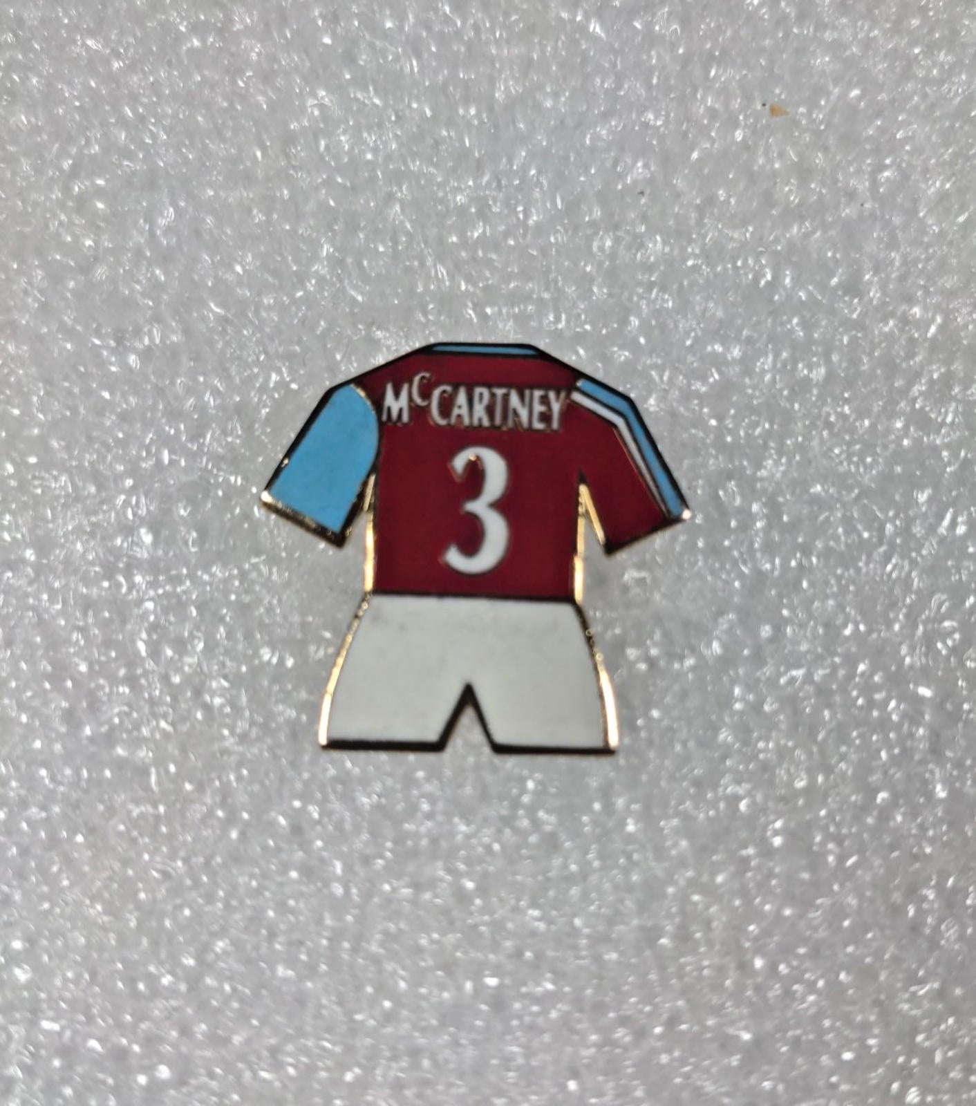 West Ham United  Football Club McCartney No3 Shirt Enamel Pin Badge - Retrorama UK