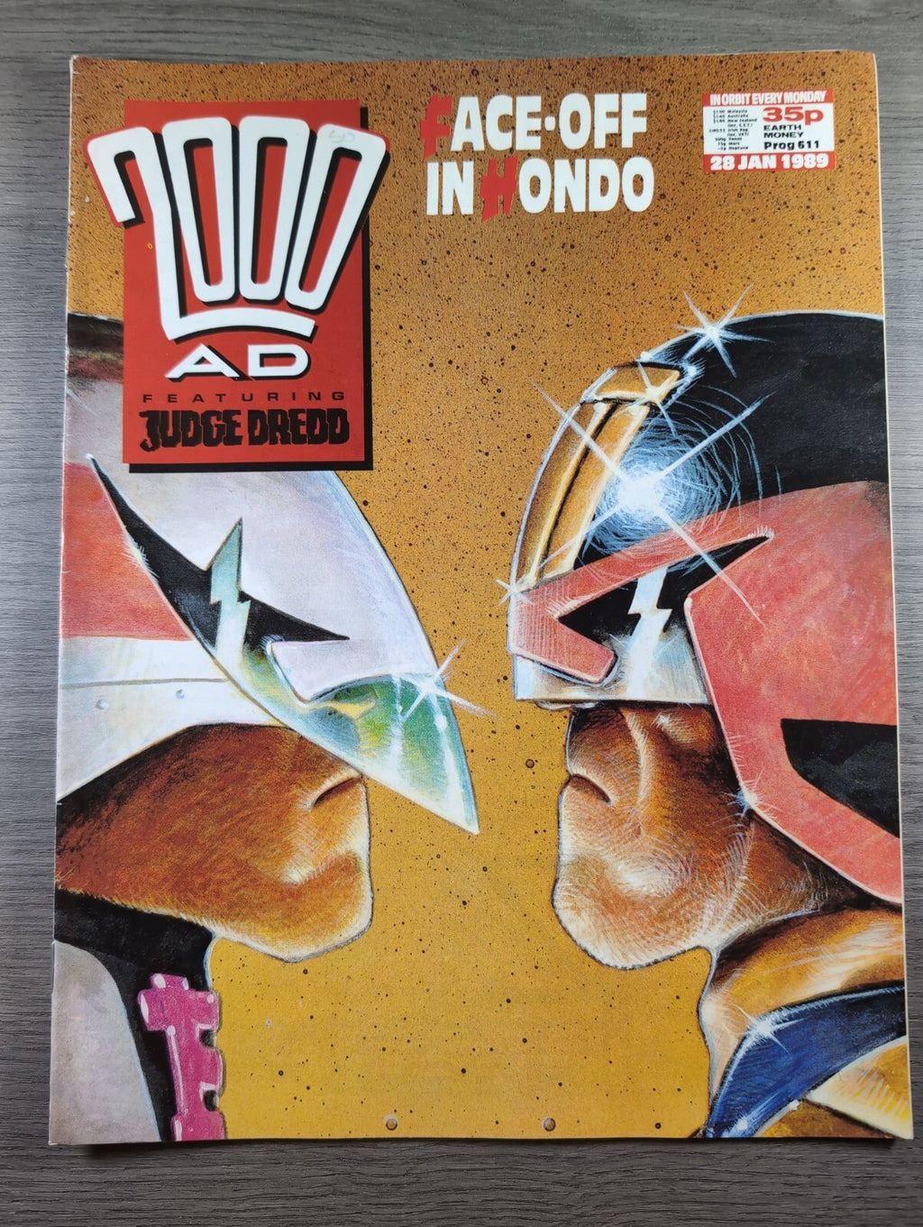 2000AD Prog 611 Featuring Judge Dread Comic 28th Jan 1989 Vintage Retro Comic