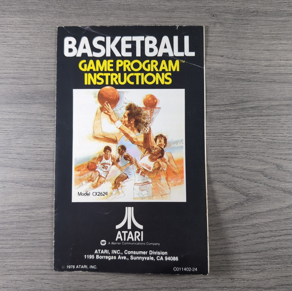 Basketball Atari 2600 Game CX2624 Cartridge & Manual Boxed CIB Tested & Working